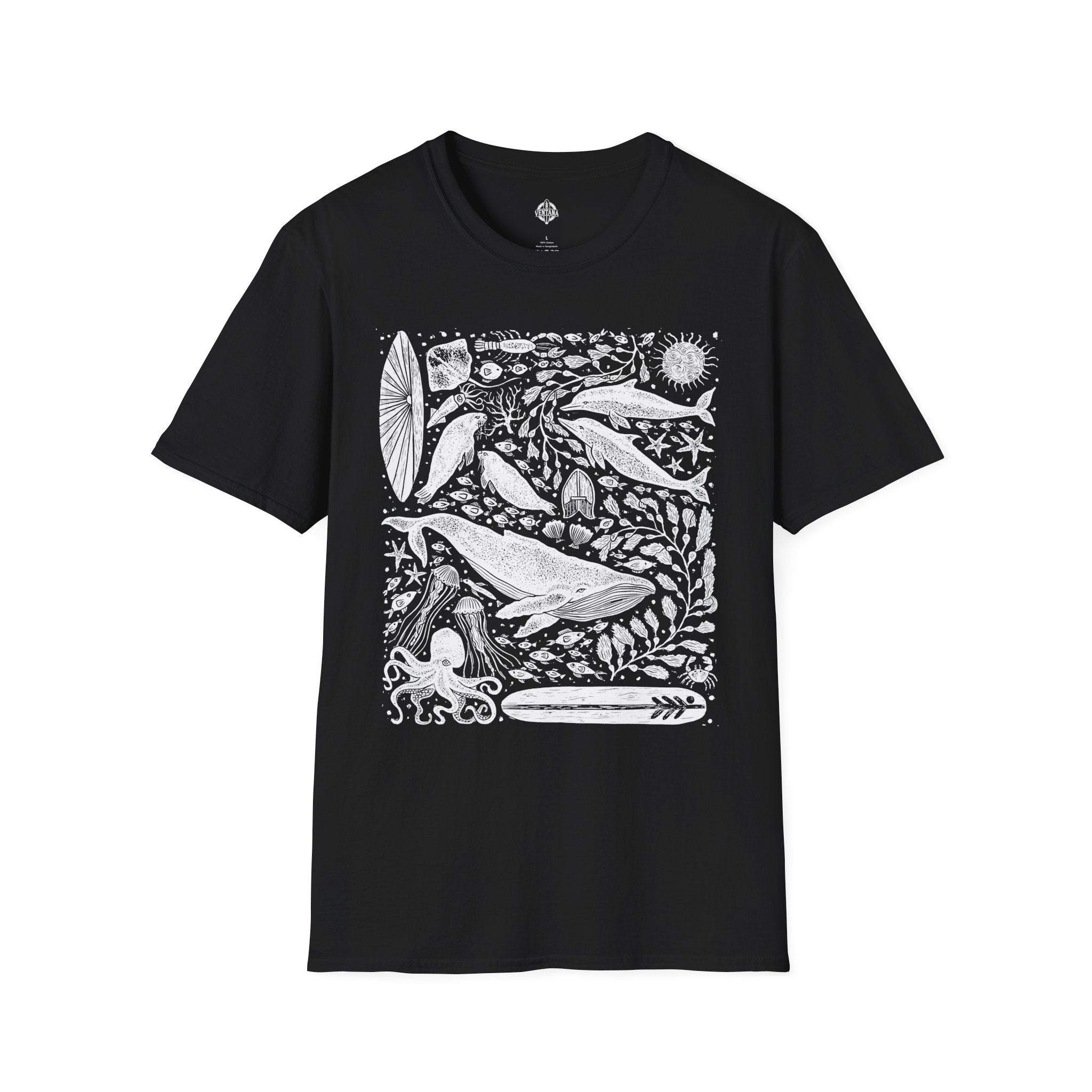 Ventana Marine Life by Lili Arnold cotton t-shirt image 4
