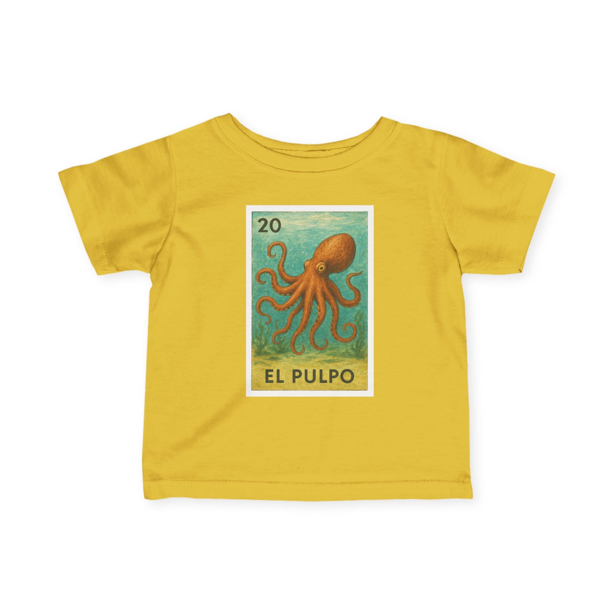 Octopus Lotería infant cotton t-shirt image 6