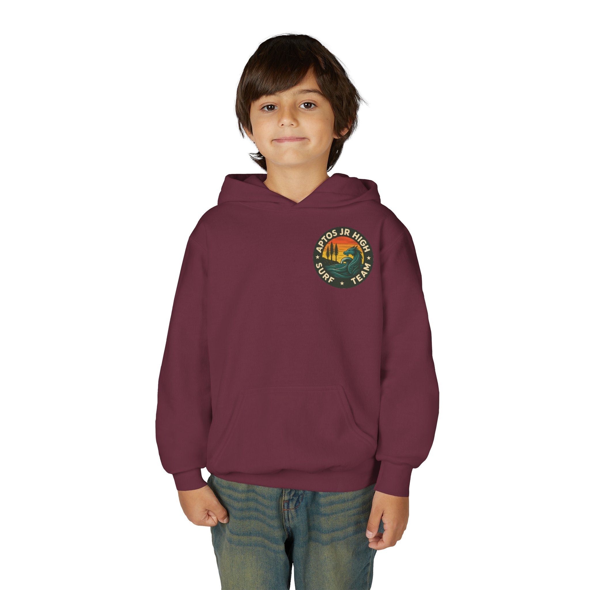 Aptos Jr High Surf Team Youth Pull-Over Hoodie - Heavy Blend Sweatshirt