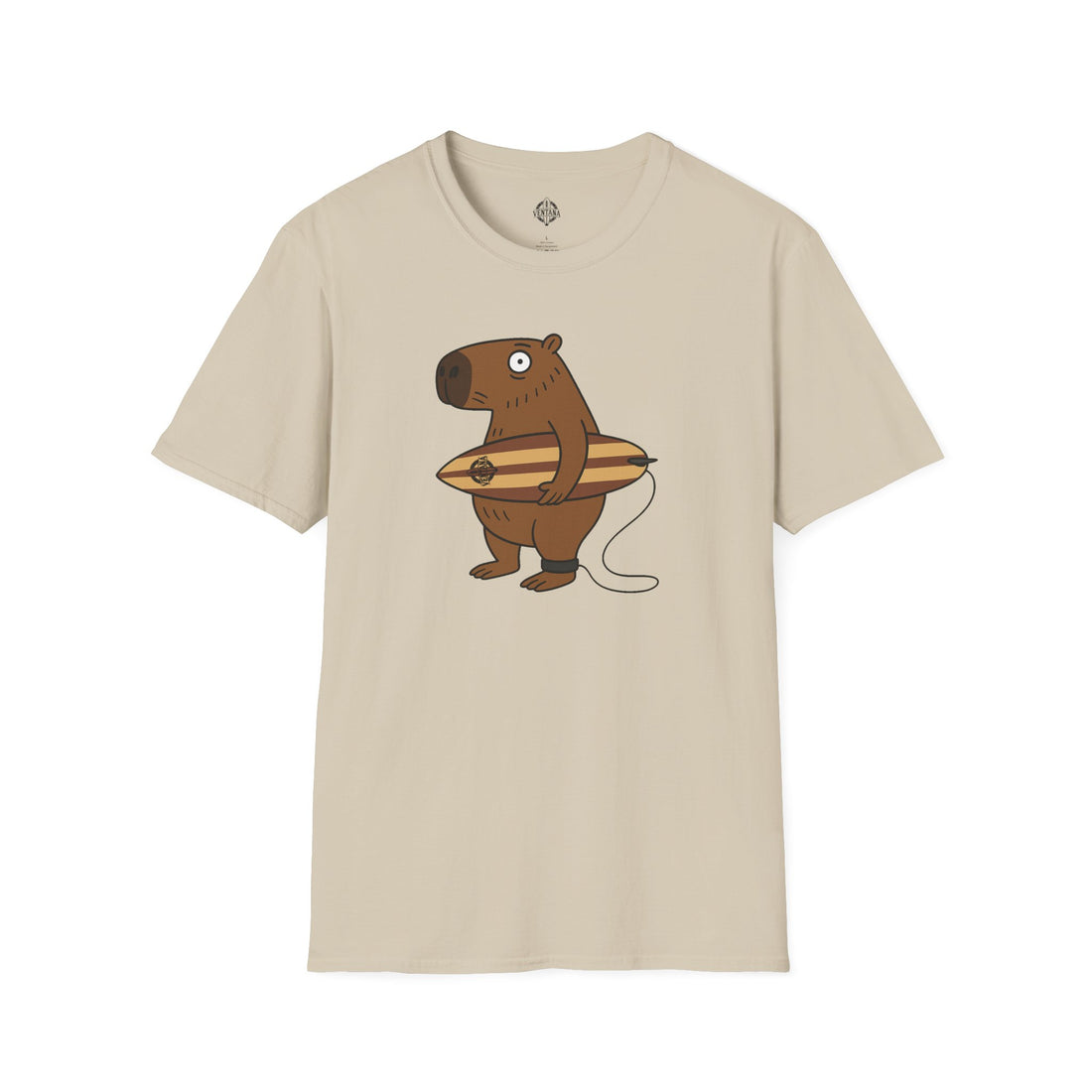 Capybara Surfer Unisex - Soft Style U.S. Cotton T-Shirt