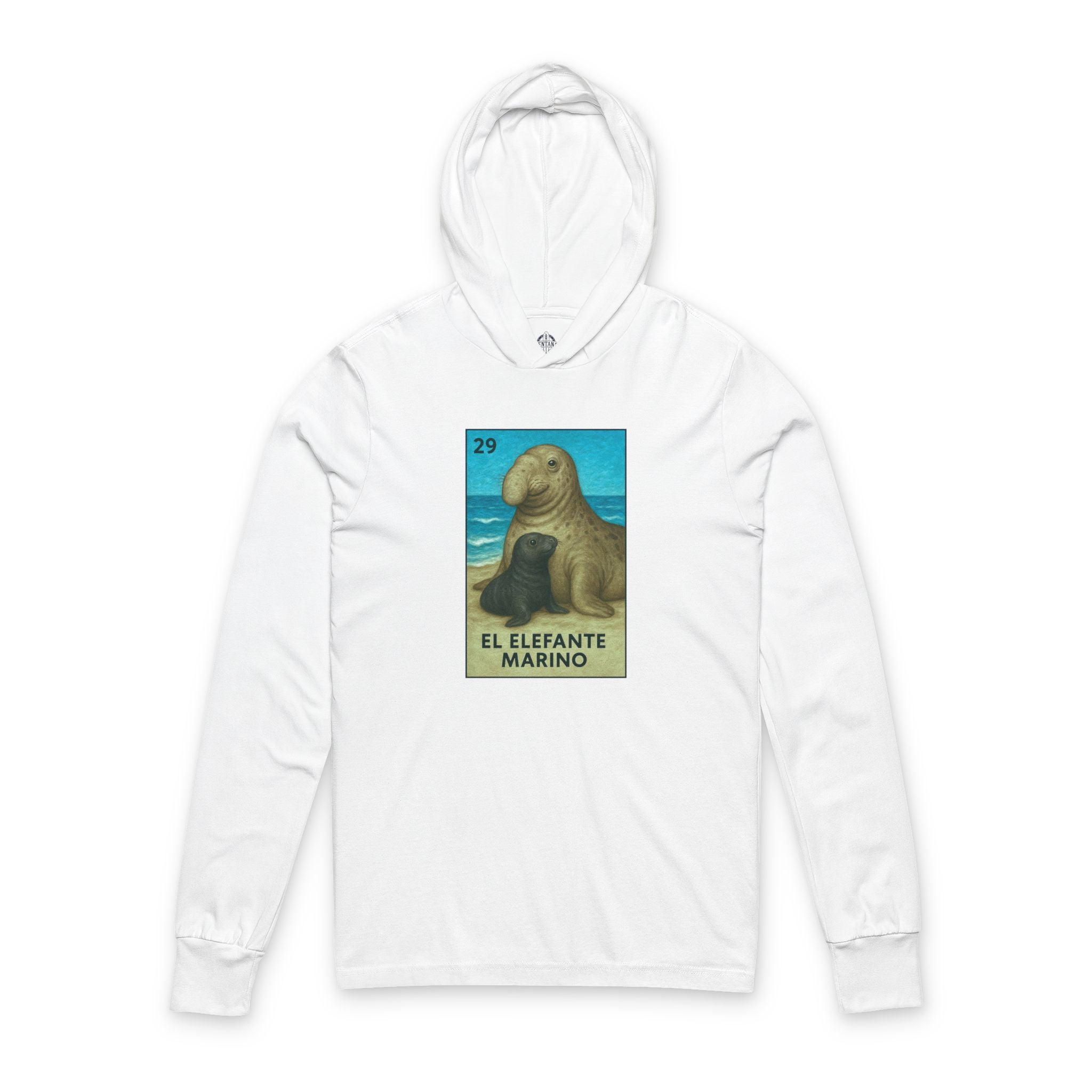 Elephant Seal Loteria hooded long sleeve t-shirt image 5