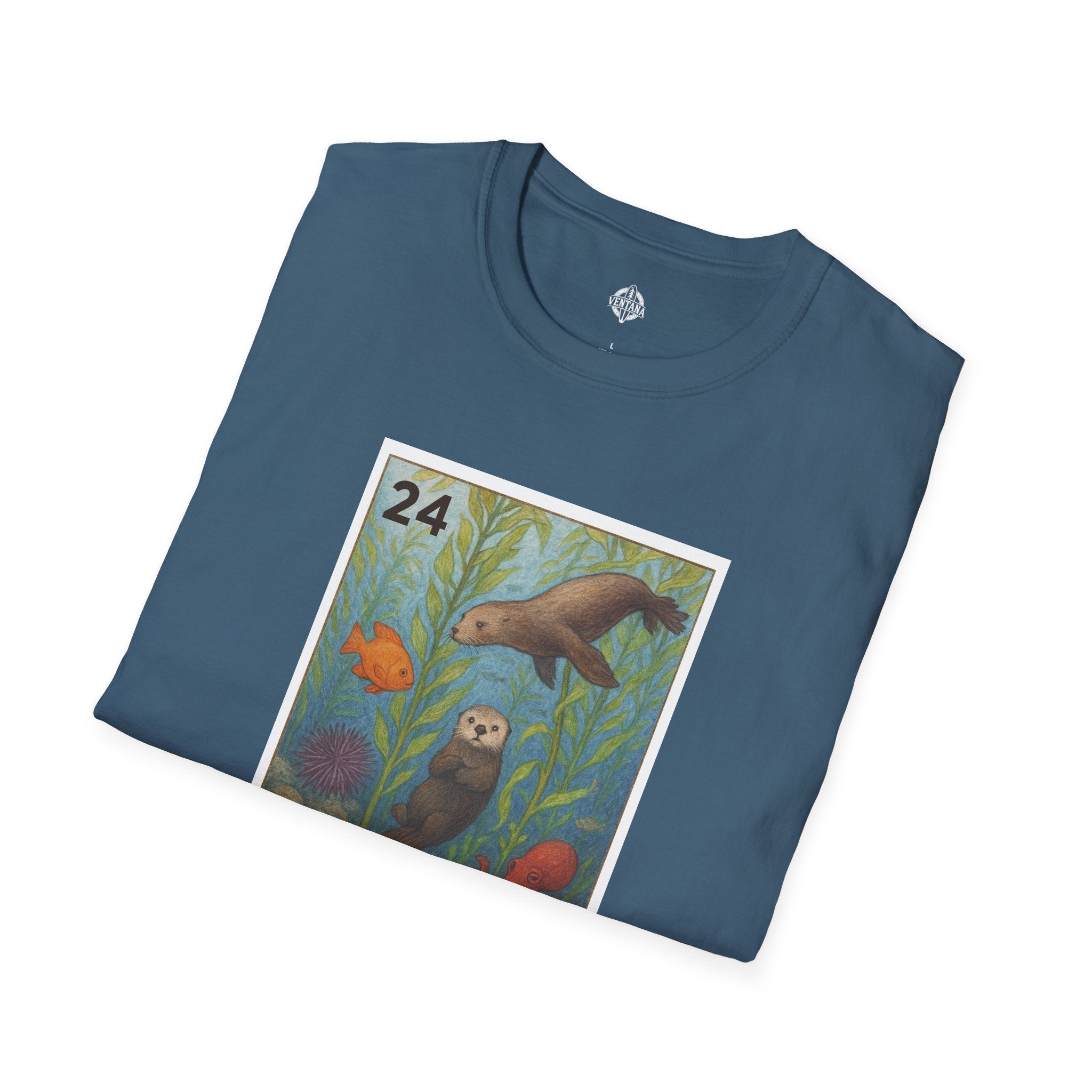 Kelp Forest Lotería Unisex - Soft Style U.S. Cotton T-Shirt (El Bosque de Algas)