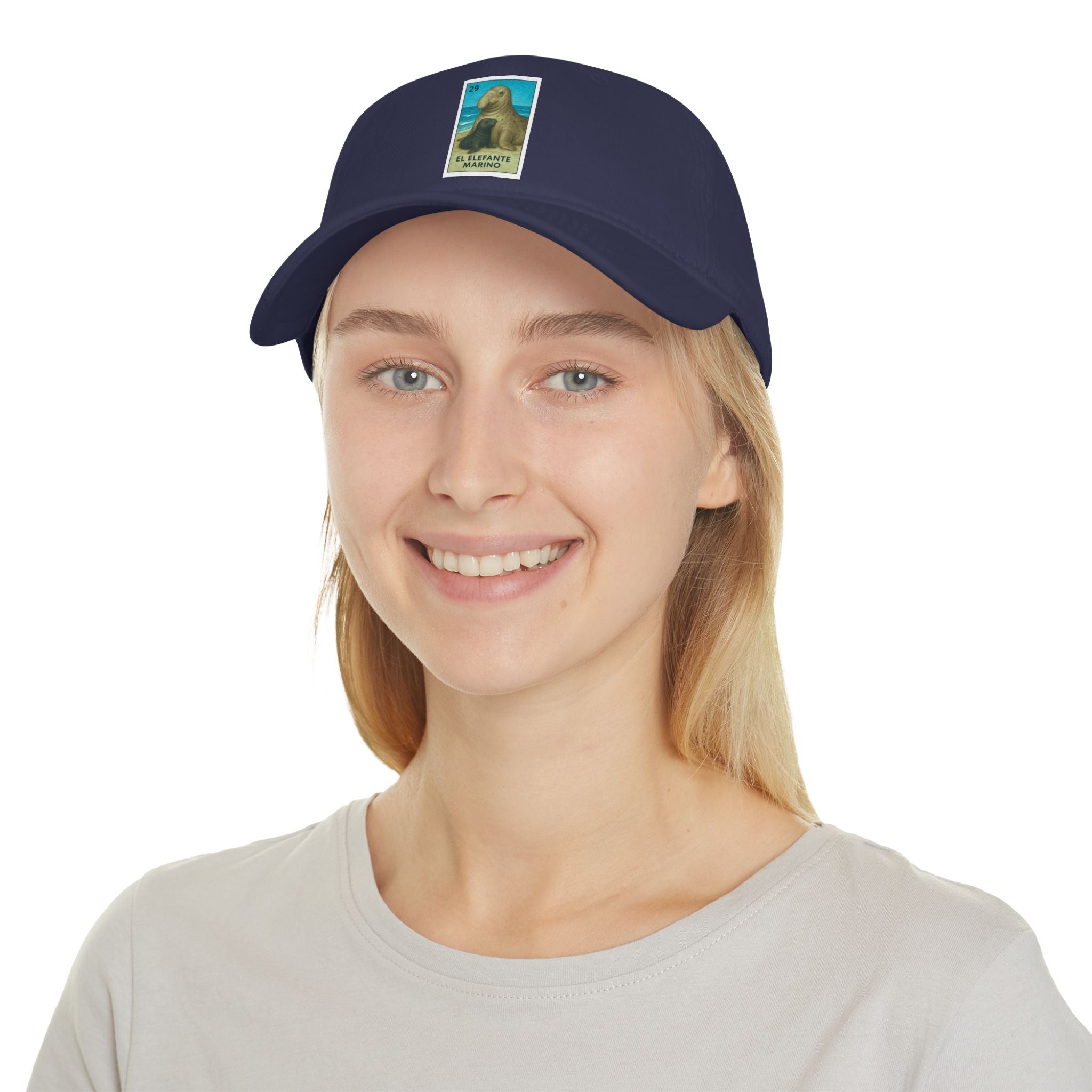 Elephant Seal Lotería Unisex - 100% Cotton Baseball Cap (El Elefante Marino)