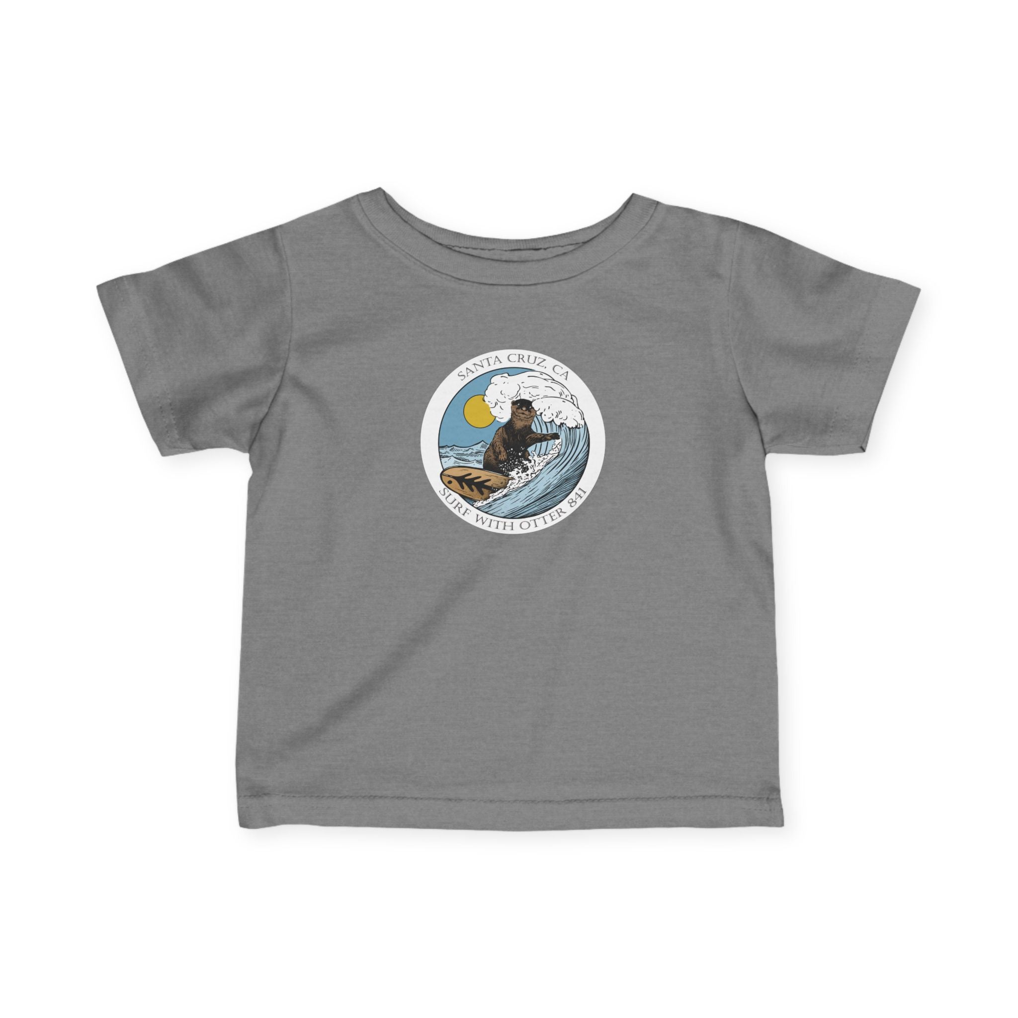 Surf with Otter 841 by Thiago Bianchini infant cotton t-shirt image 10