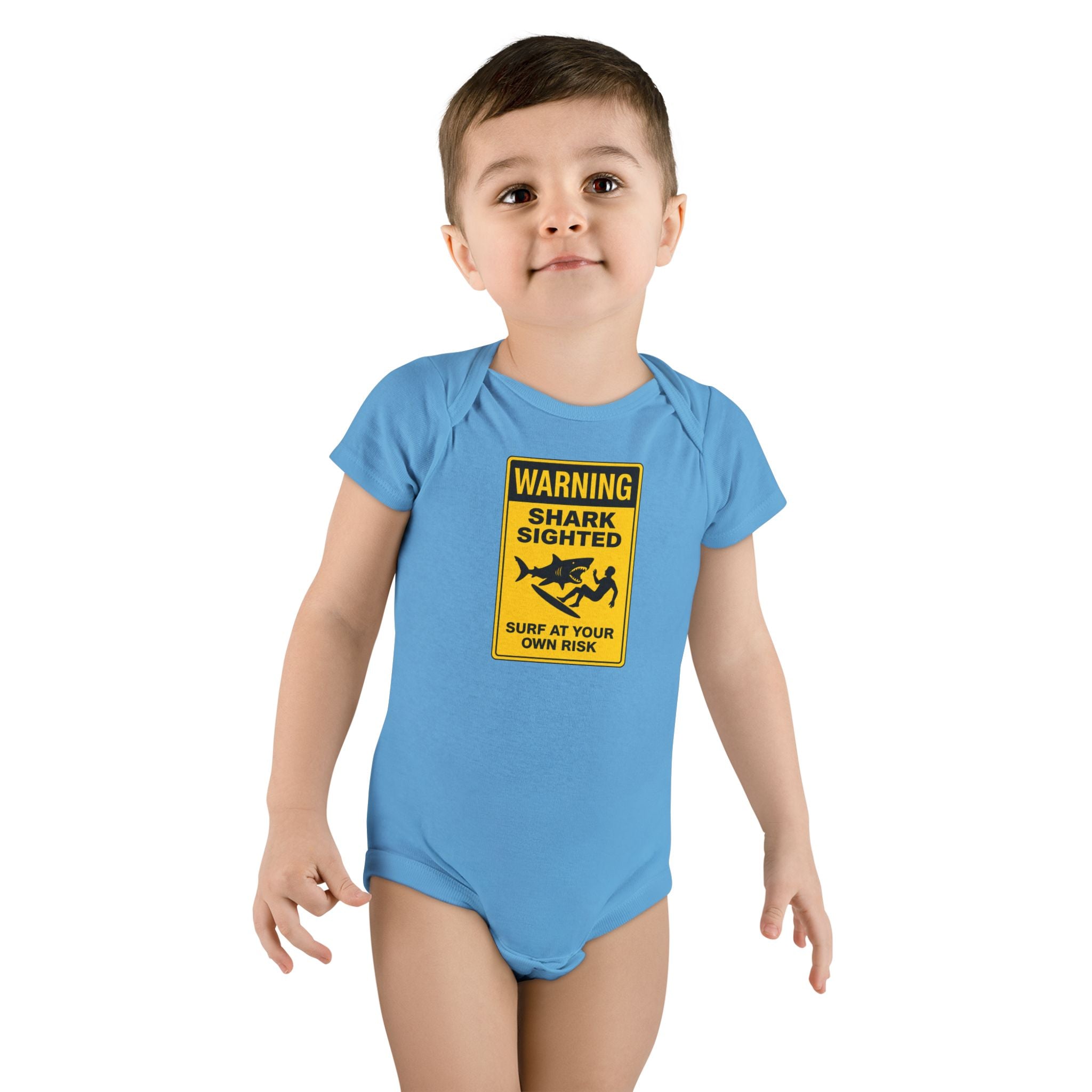 Shark Sighted baby cotton onesie image 12