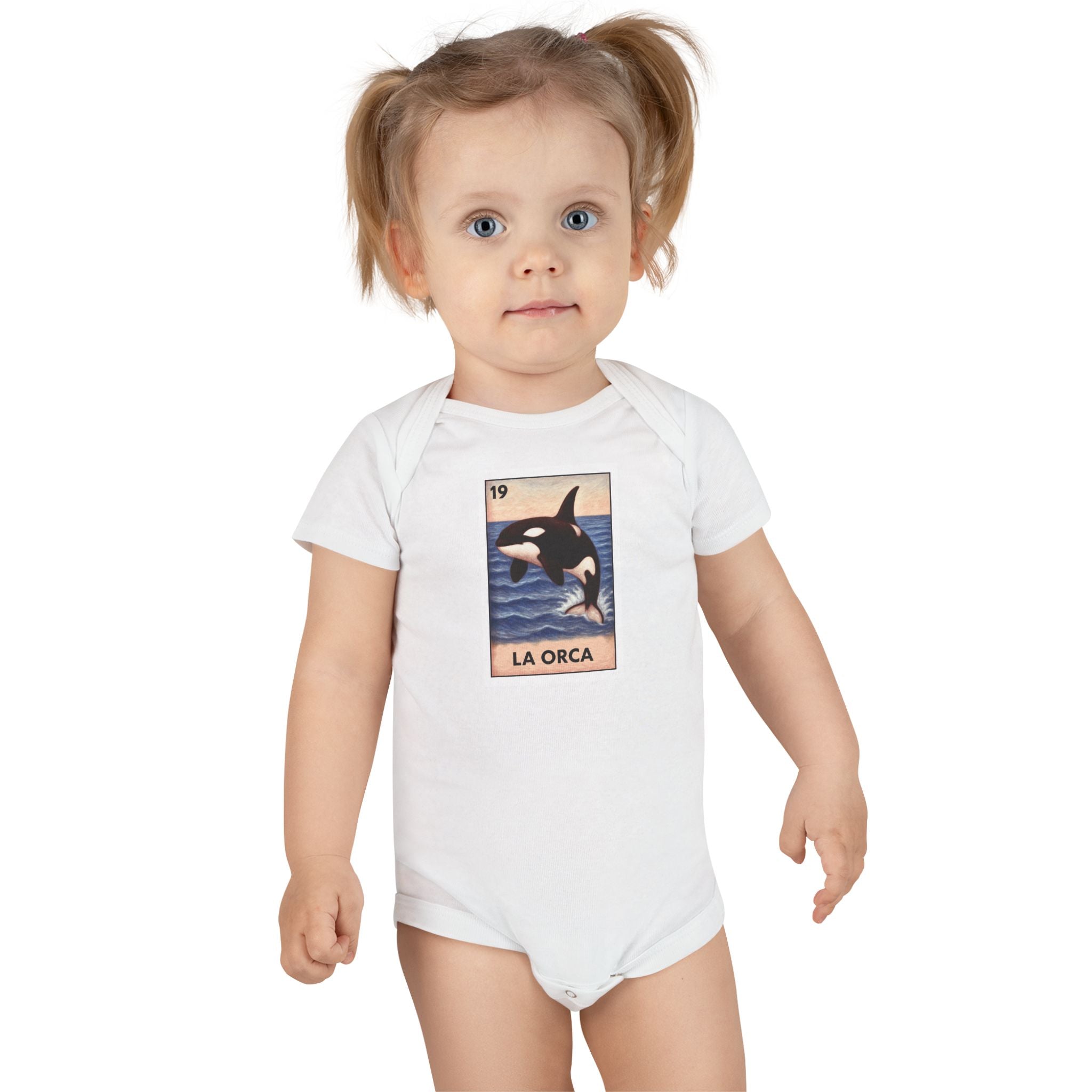 Orca Lotería baby cotton onesie image 7