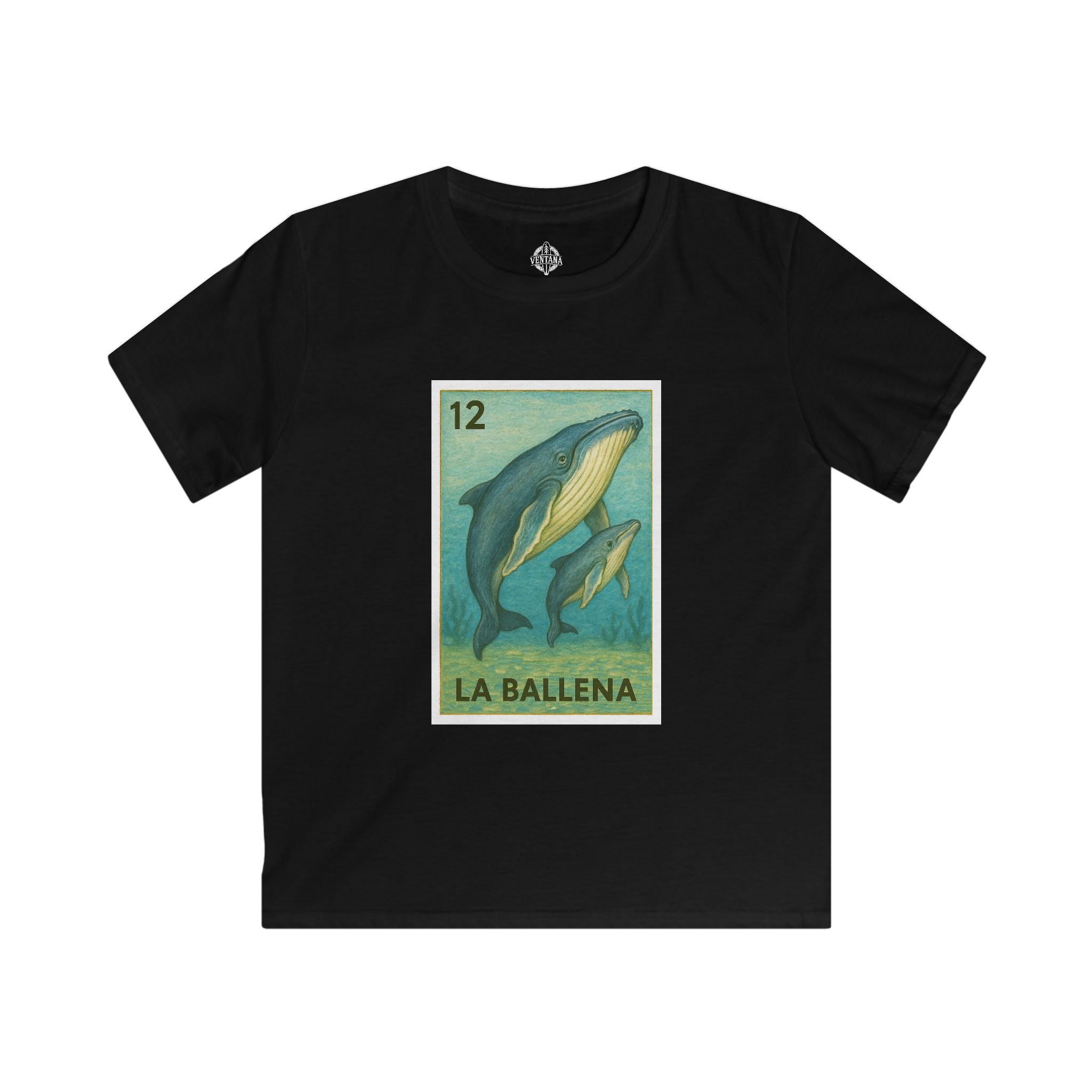 Whale Lotería kids soft style t-shirt image 3
