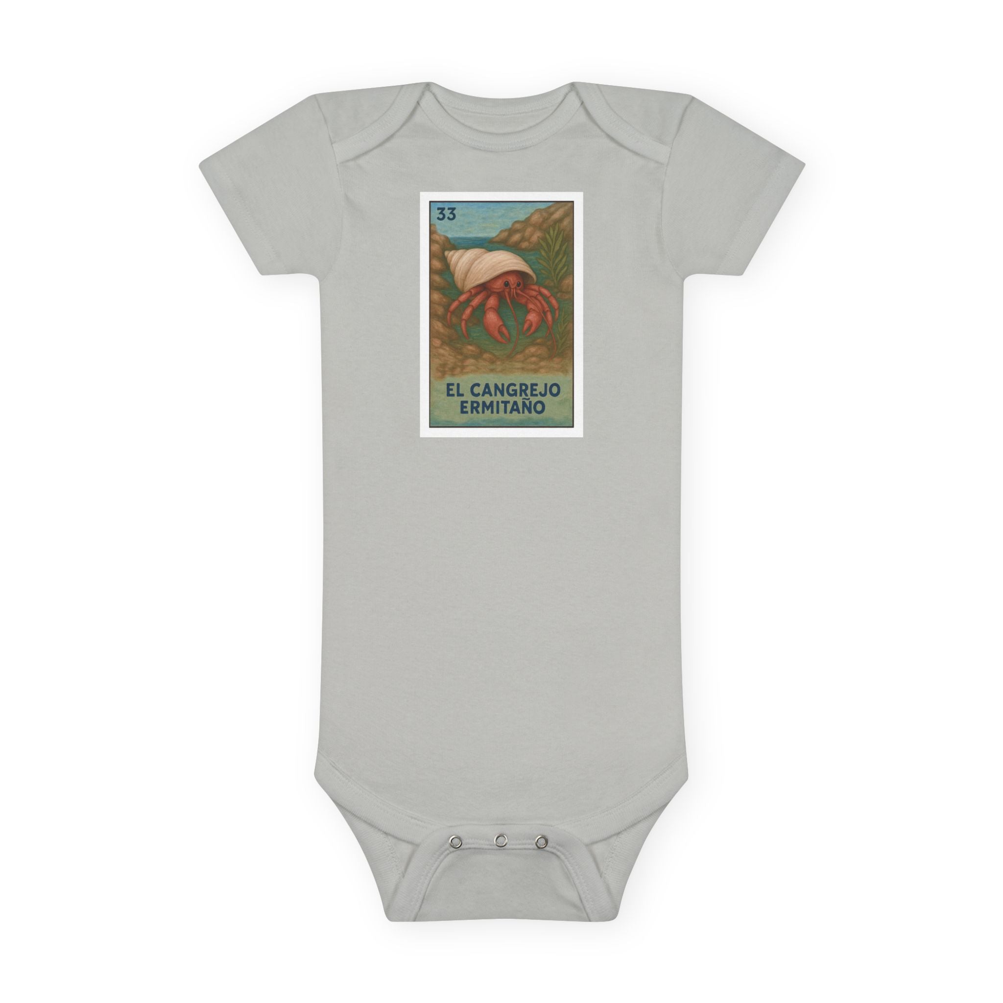 Hermit Crab Lotería baby cotton onesie image 4