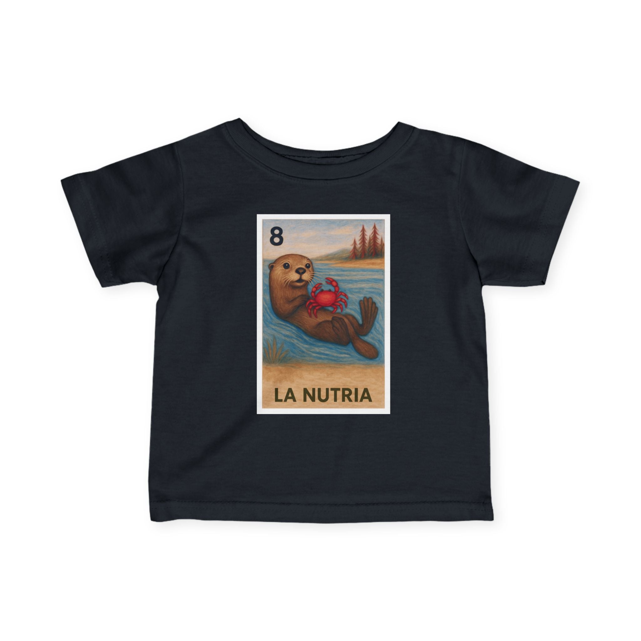 Sea Otter Lotería infant cotton t-shirt image 3