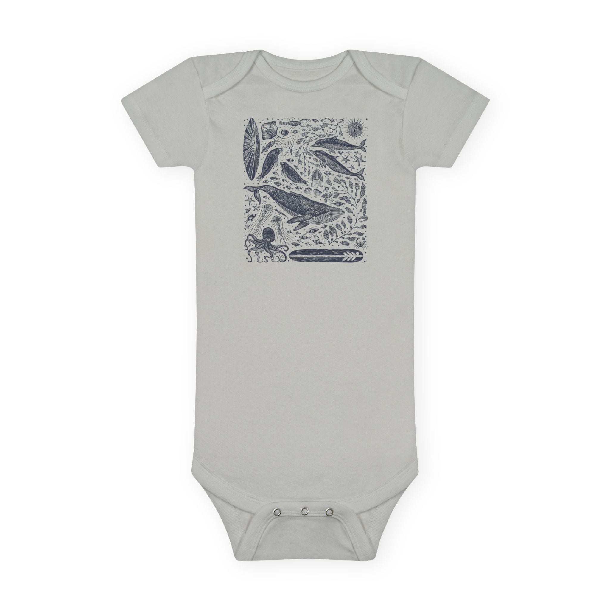 Ventana Marine Life by Lili Arnold baby cotton onesie image 4
