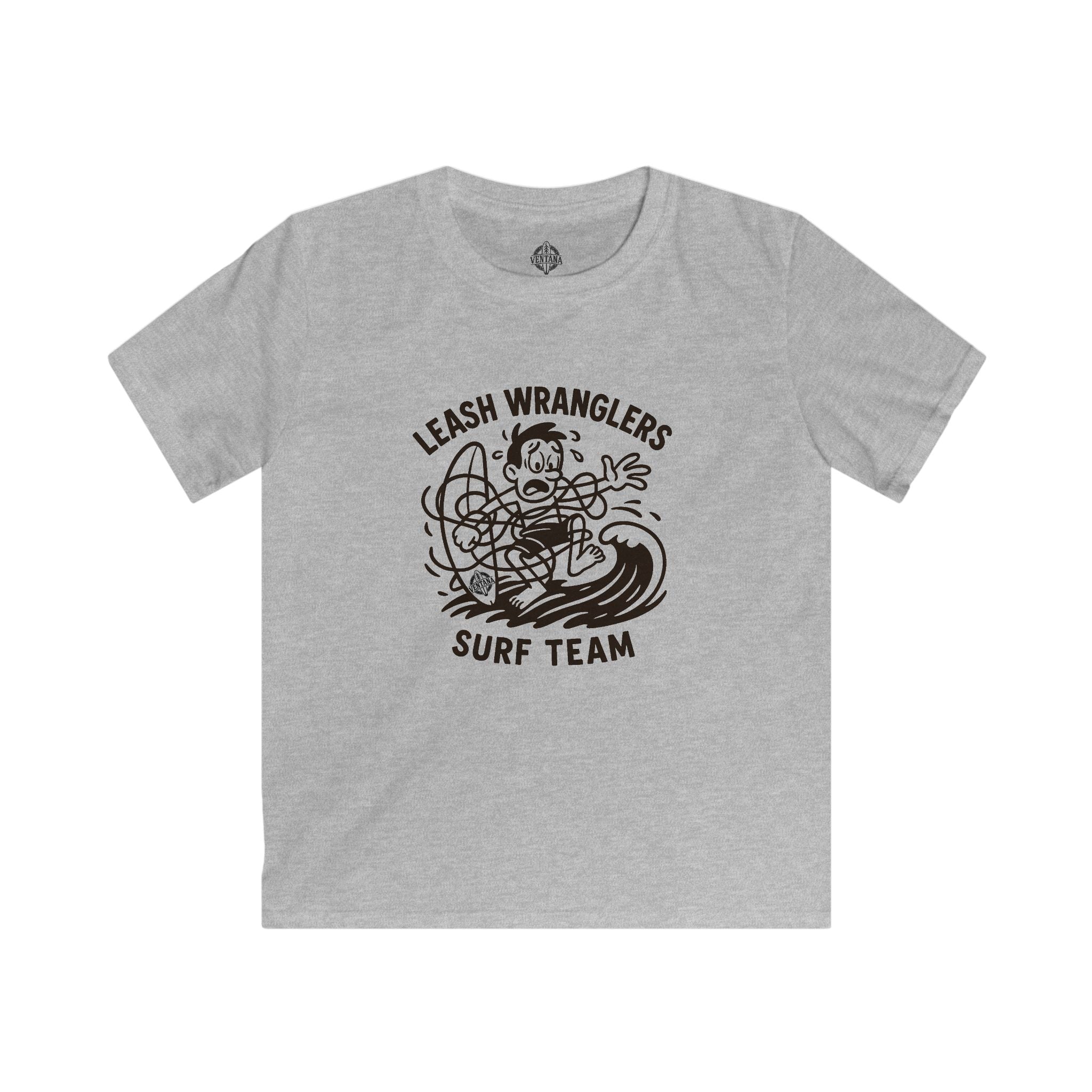 Leash Wranglers Surf Team Kids - Soft Style U.S. Cotton T-Shirt