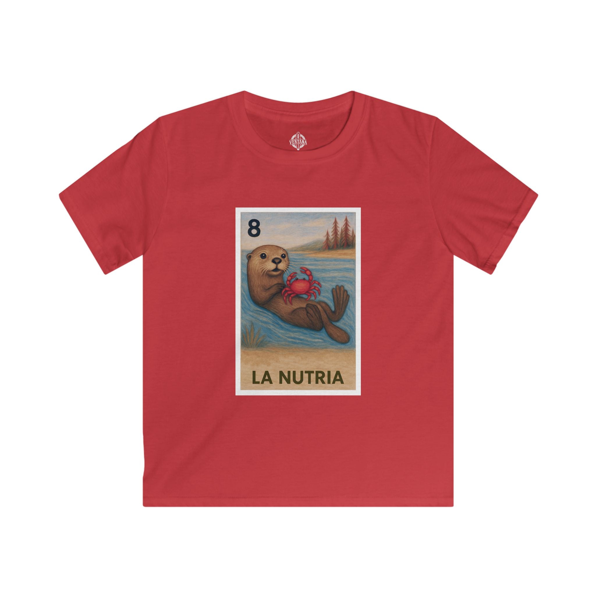 Sea Otter Lotería kids soft style t-shirt image 12