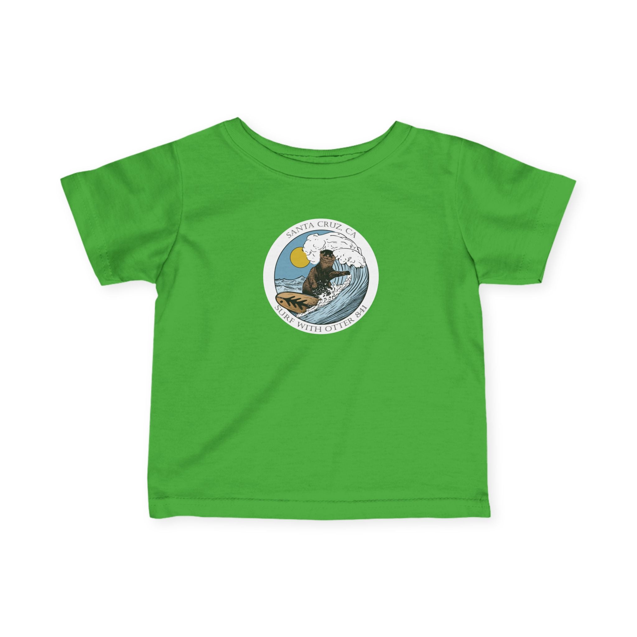 Surf with Otter 841 by Thiago Bianchini infant cotton t-shirt image 8