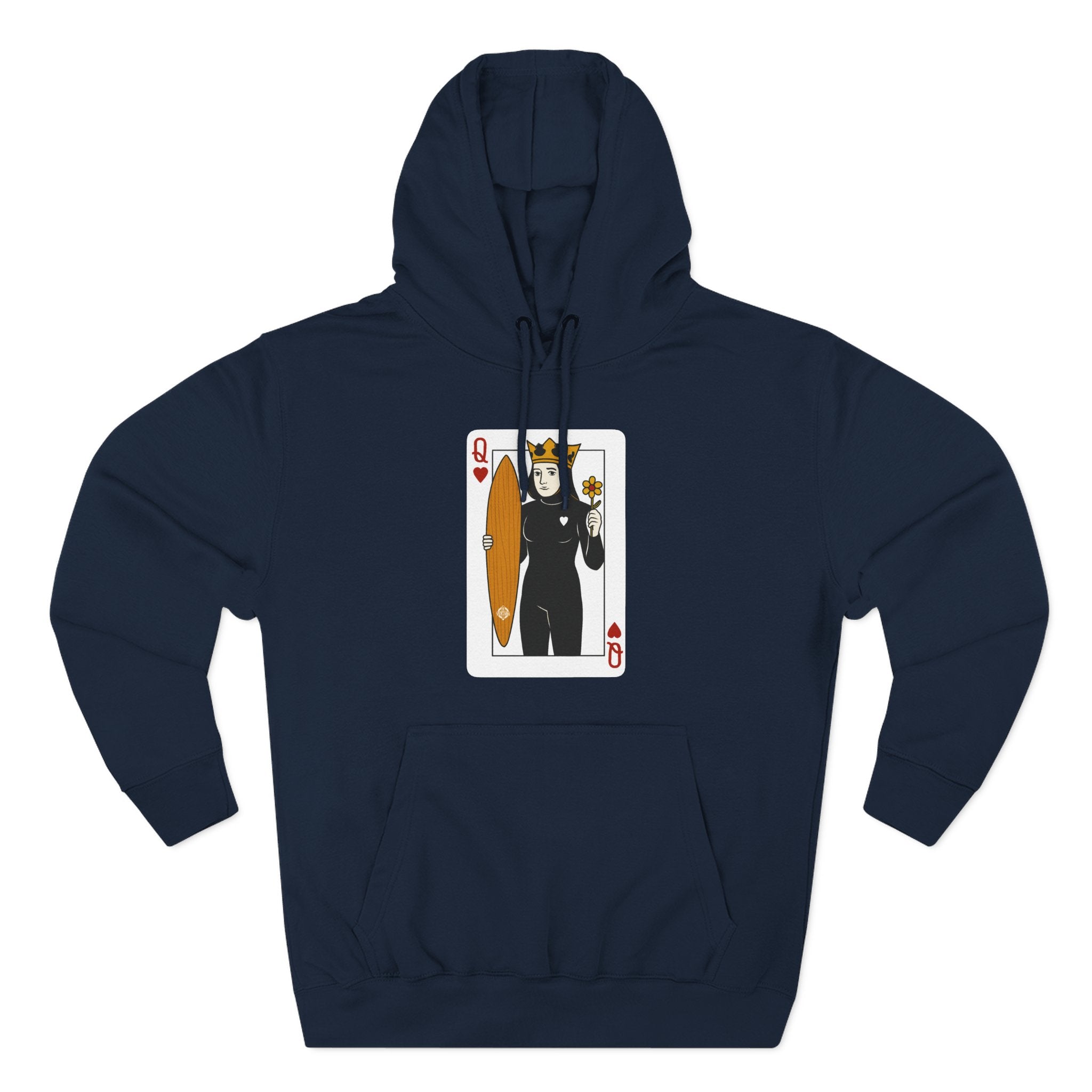 Queen of Hearts Surfer fleece hoodie image 1