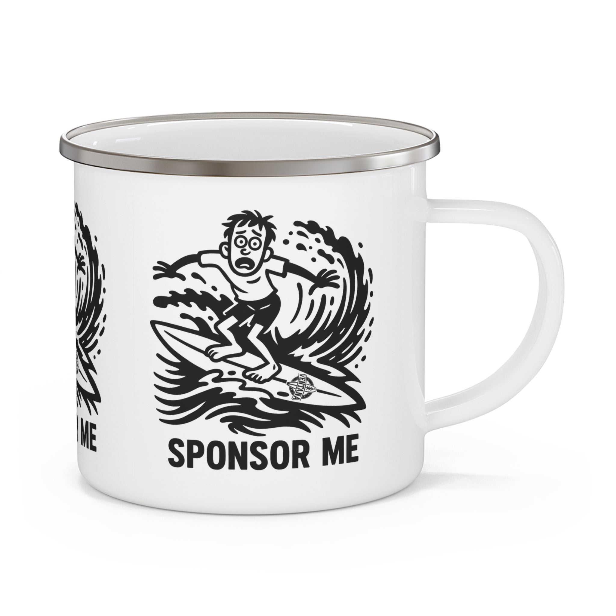 Sponsor Me Enamel Camping Mug (12oz - small)