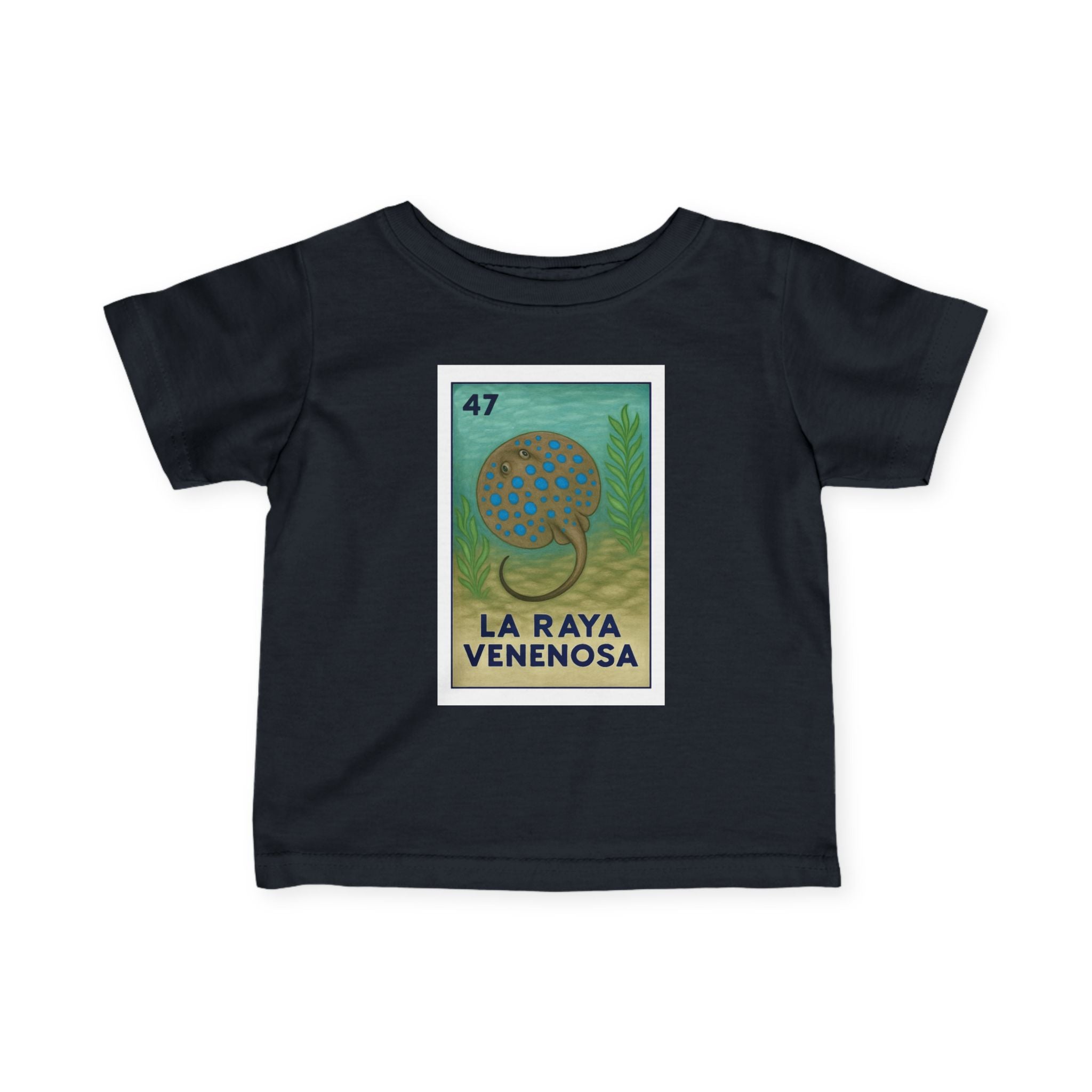 Stingray Lotería infant cotton t-shirt image 3
