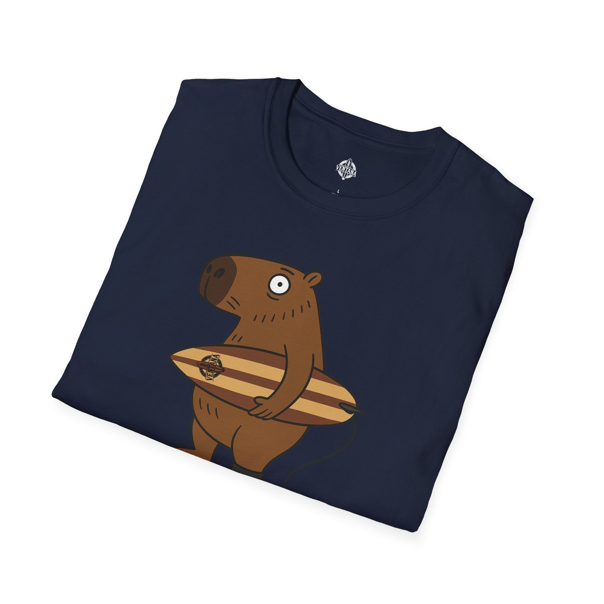 Capybara Surfer Unisex - Soft Style U.S. Cotton T-Shirt