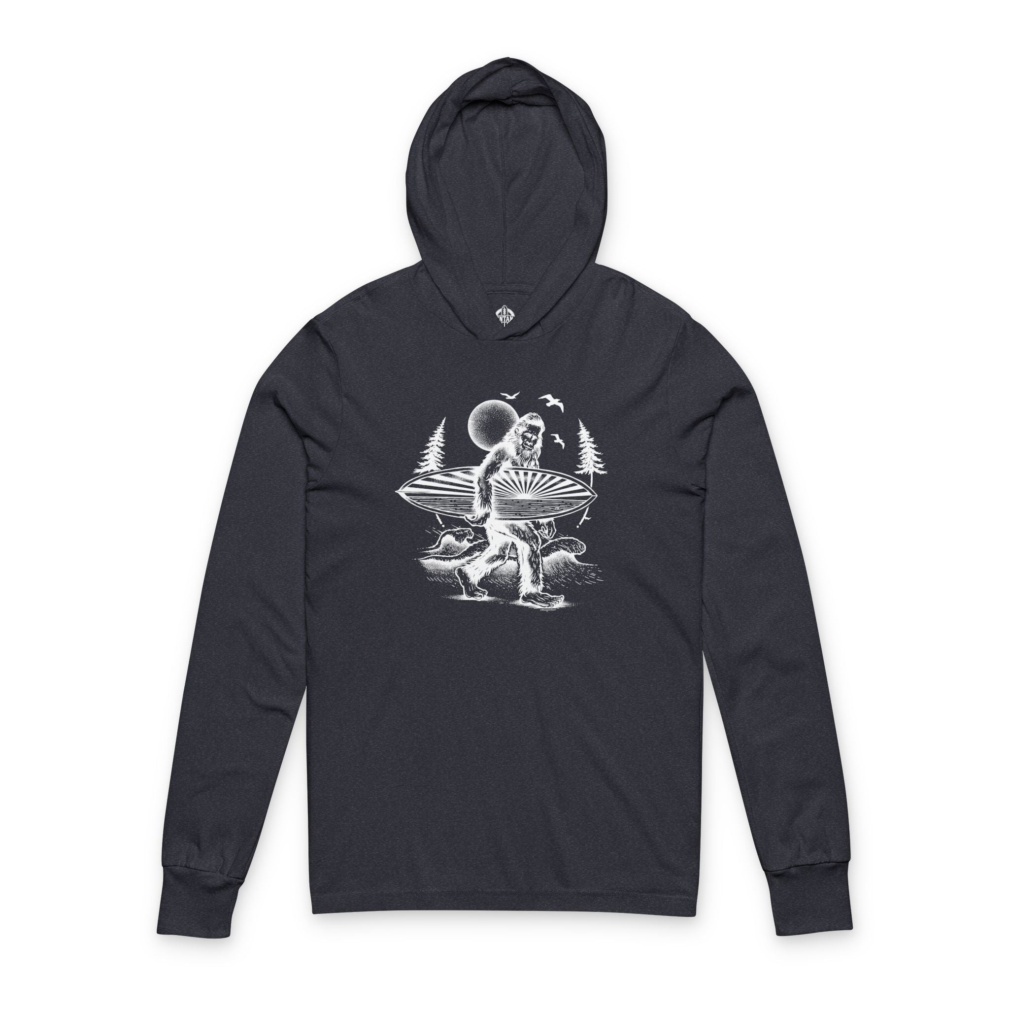 Ventana Surfsquatch by Thiago Bianchini cotton hooded long sleeve t-shirt image 1