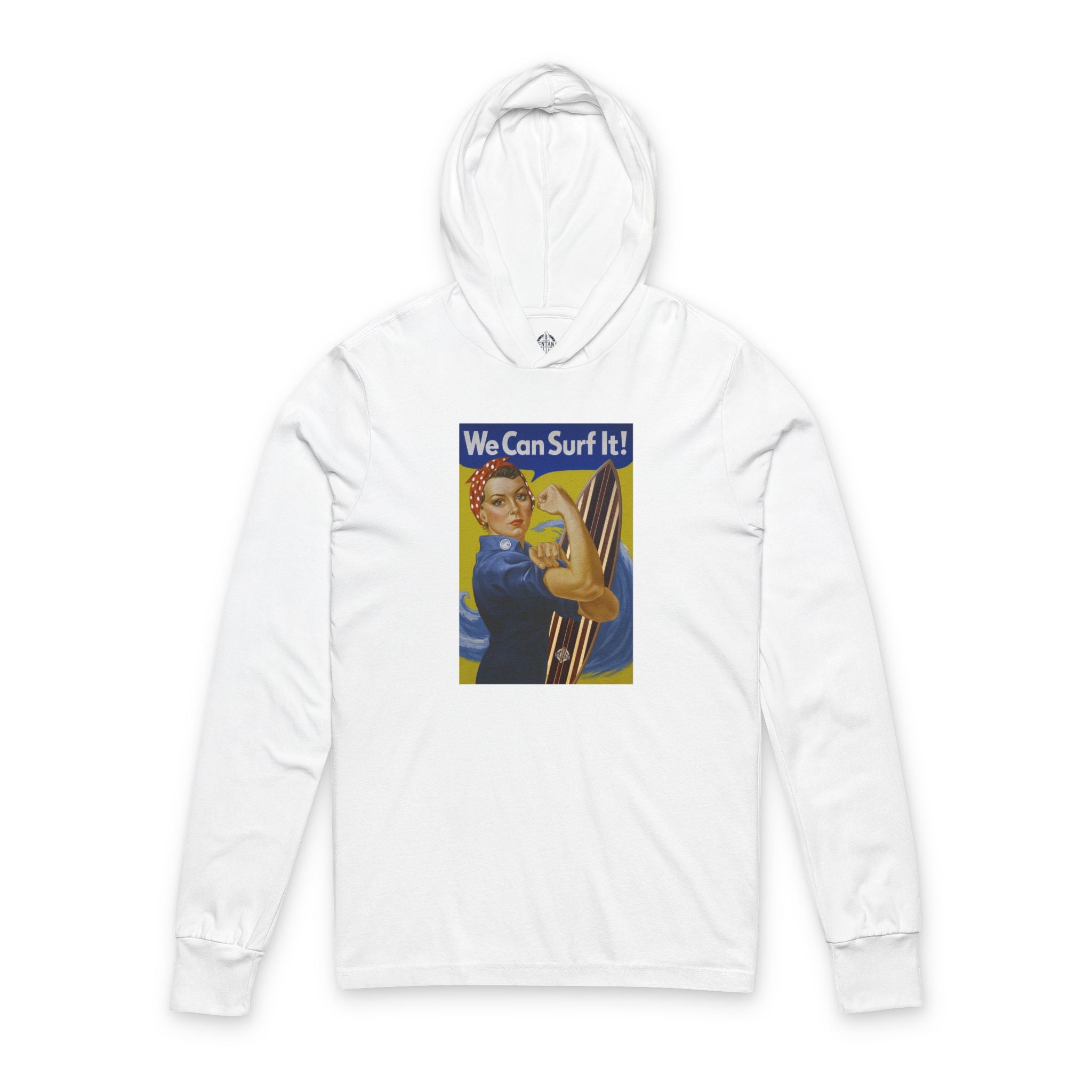Rosie the Surfer cotton hooded long sleeve t-shirt image 3