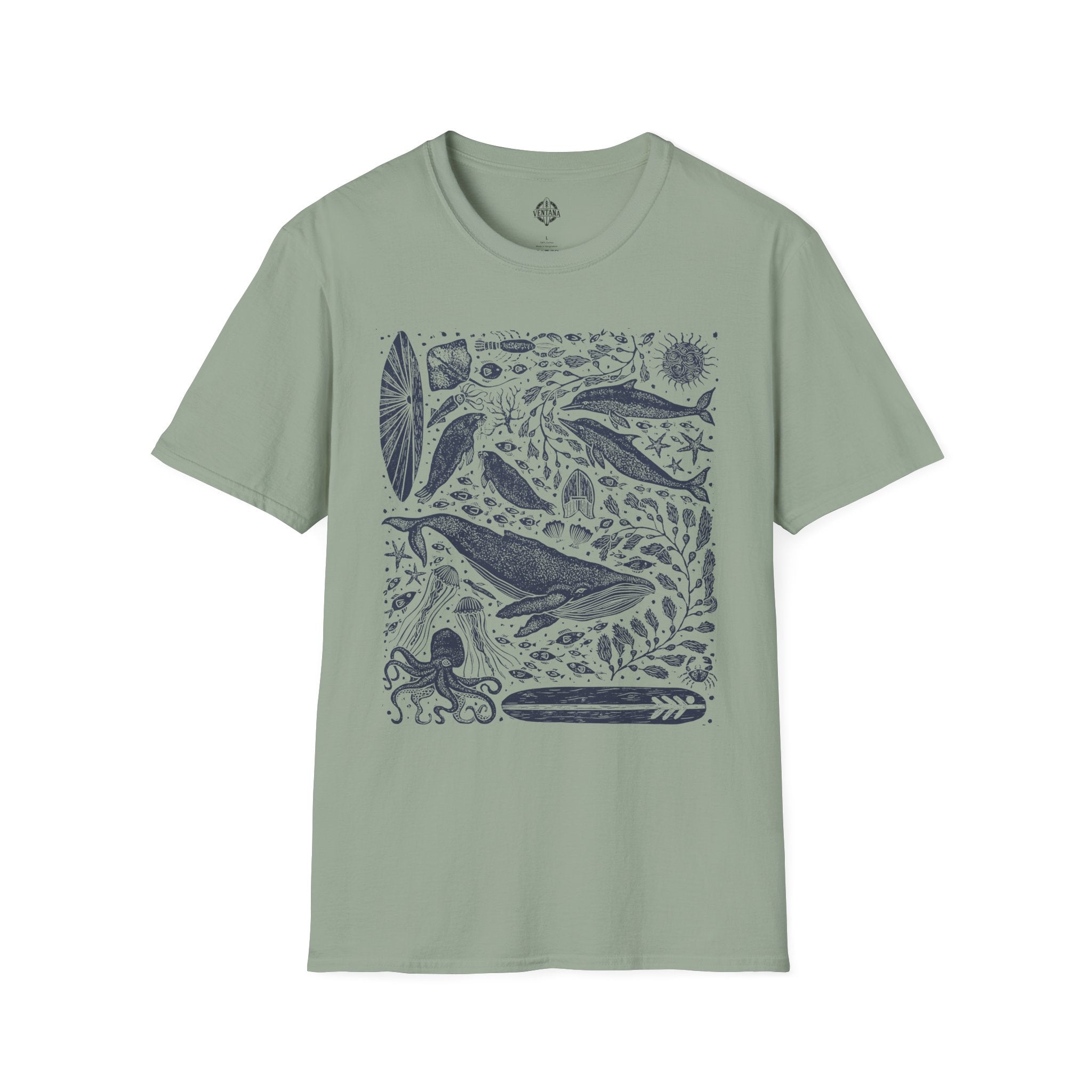 Ventana Marine Life by Lili Arnold cotton t-shirt image 8