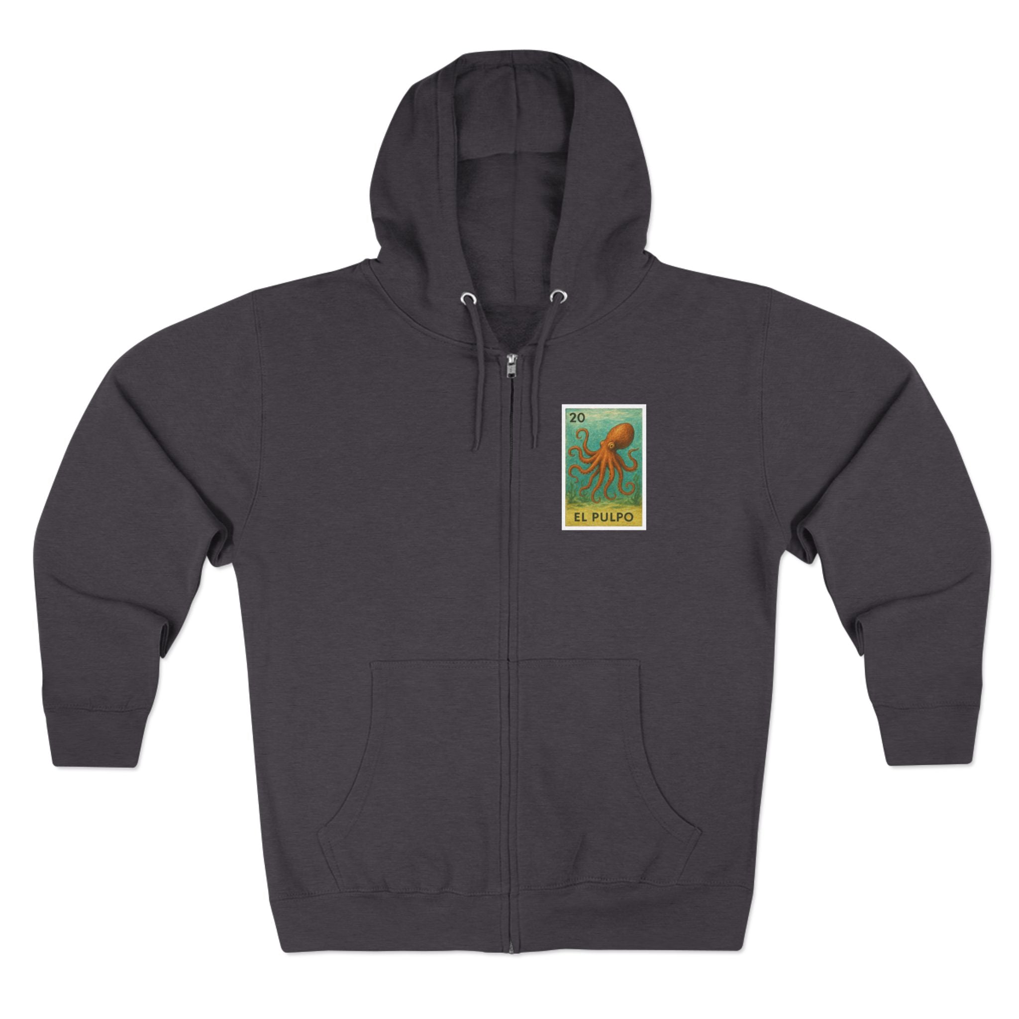 Octopus Lotería zip fleece hoodie image 4