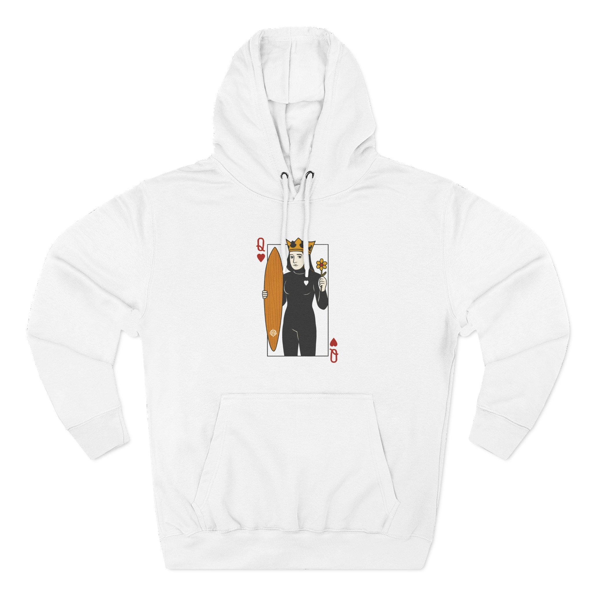 Queen of Hearts Surfer fleece hoodie image 3