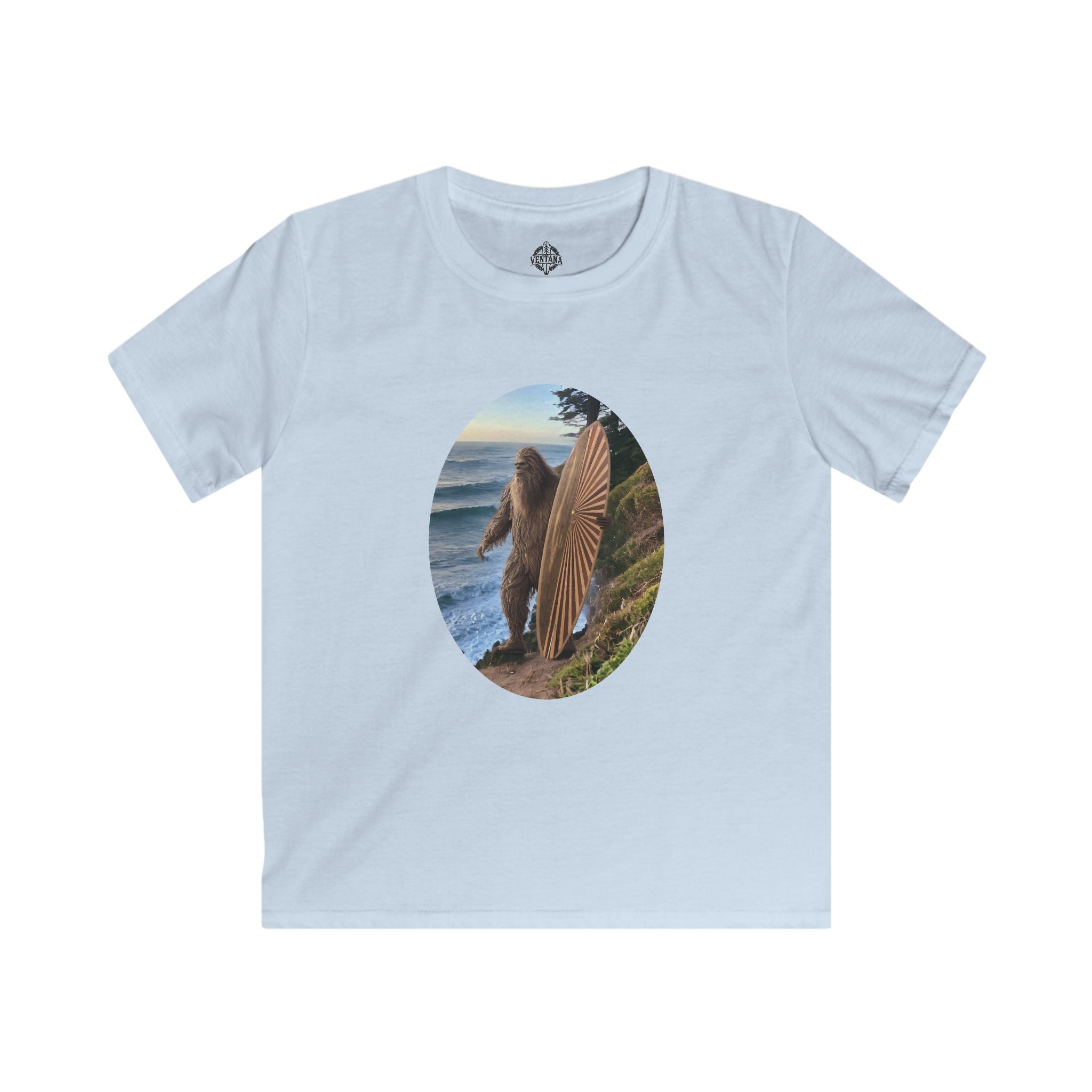 Ventana Real Surfsquatch kids soft style t-shirt image 2