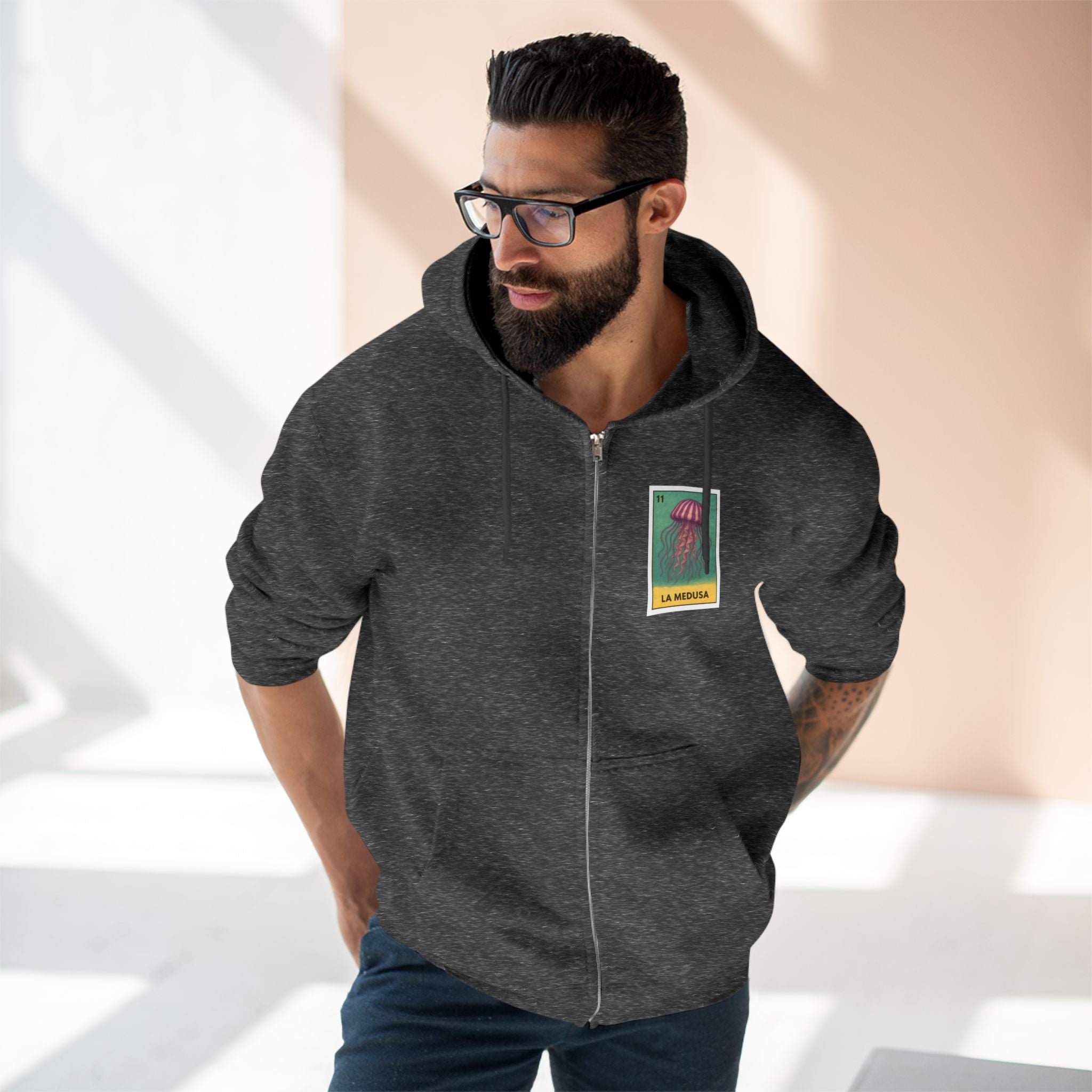 Sea Jelly Lotería zip fleece hoodie image 16