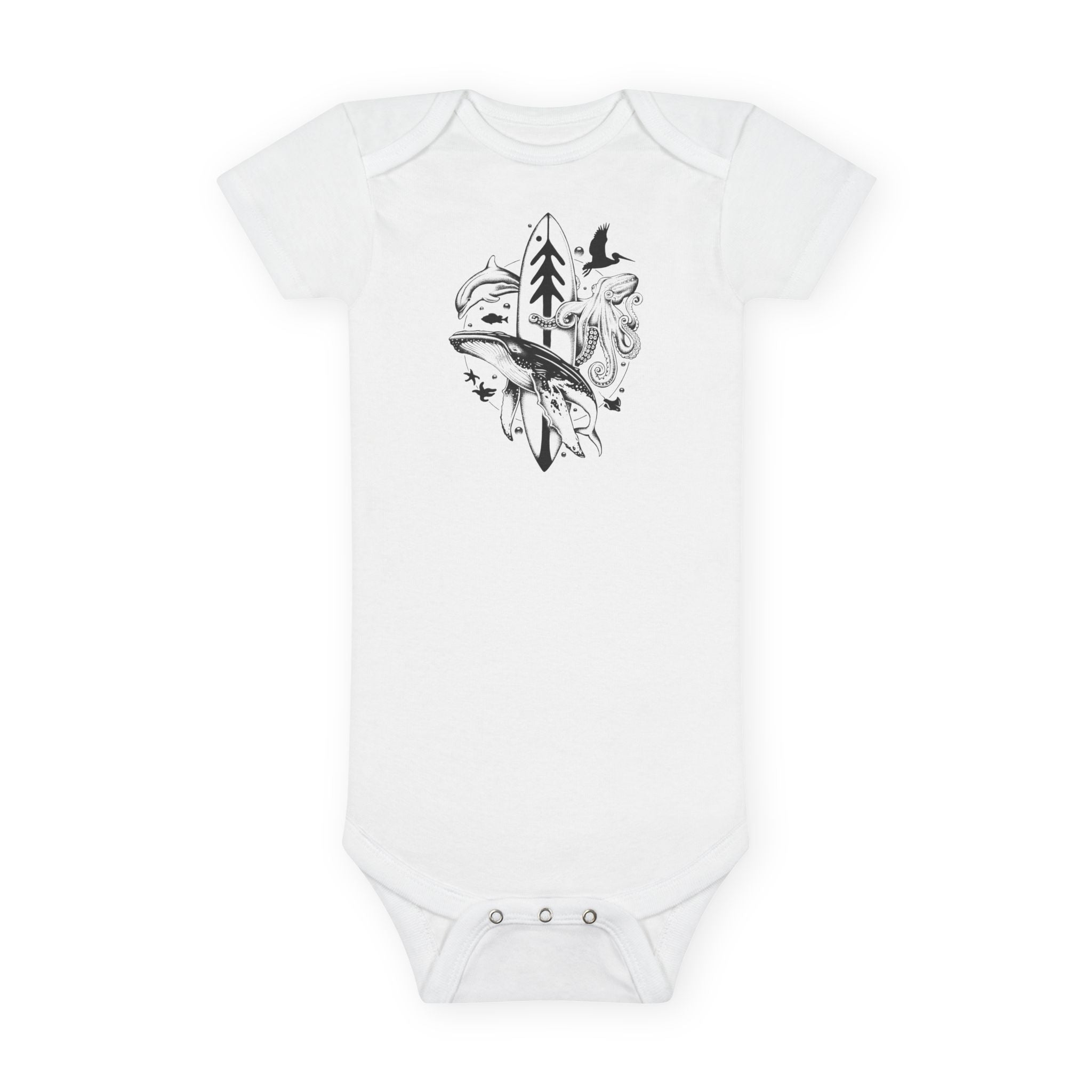 Ventana Monterey Bay by Thiago Bianchini baby cotton onesie image 3