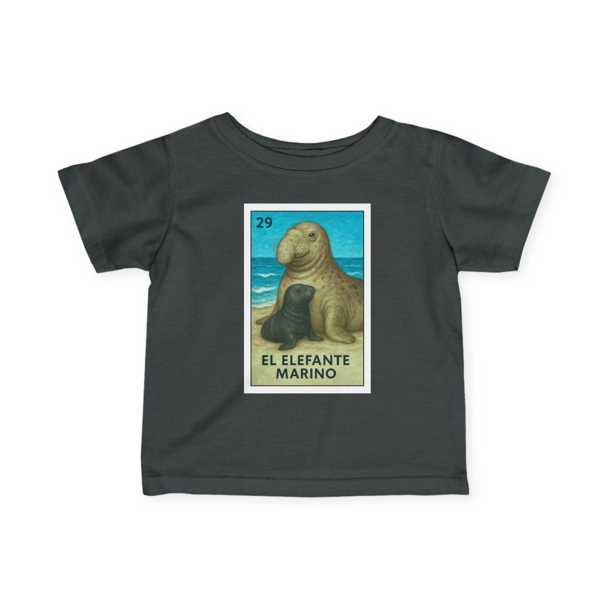 Elephant Seal Lotería infant cotton t-shirt image 12