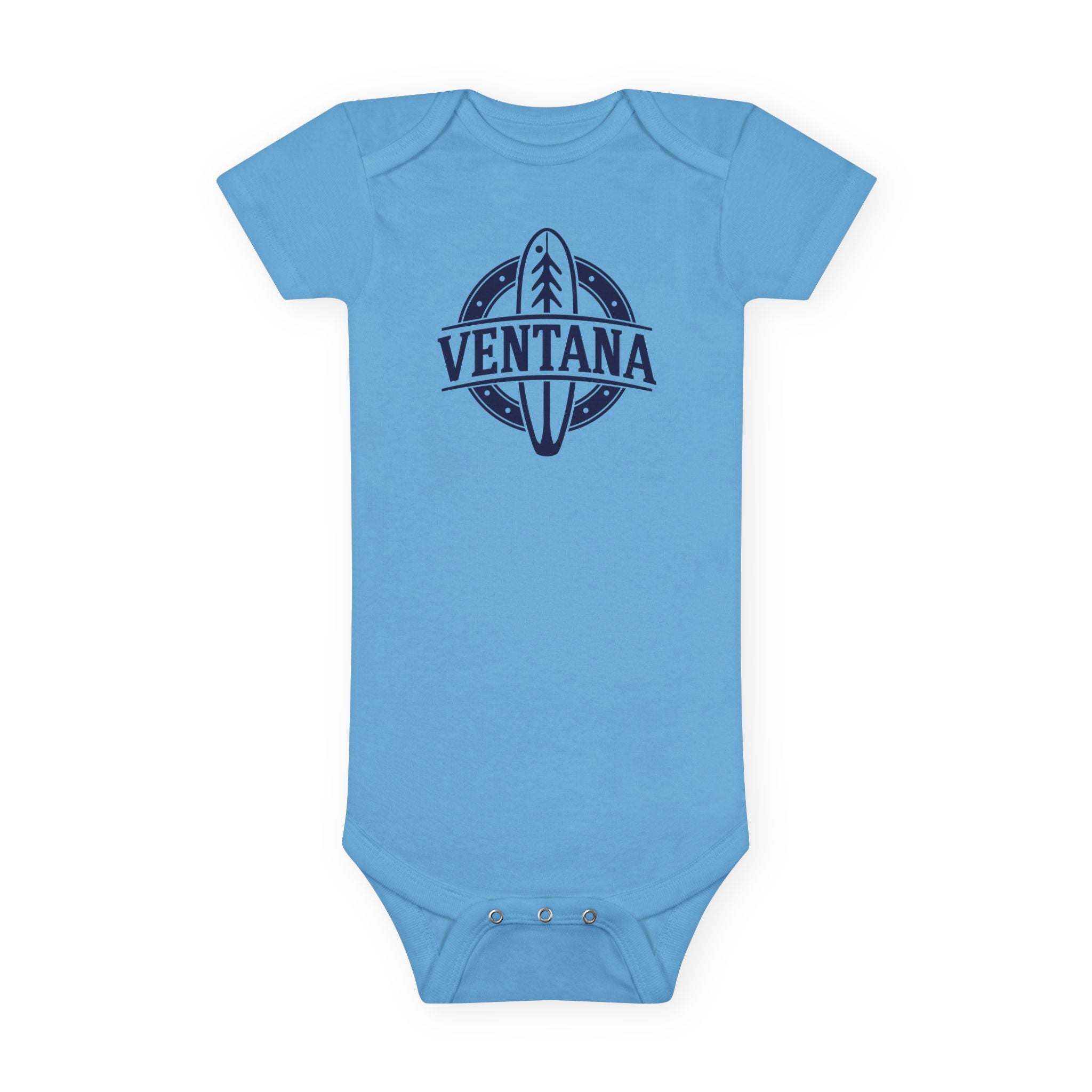 Ventana Psychedelic Treefish Logo baby cotton onesie image 1