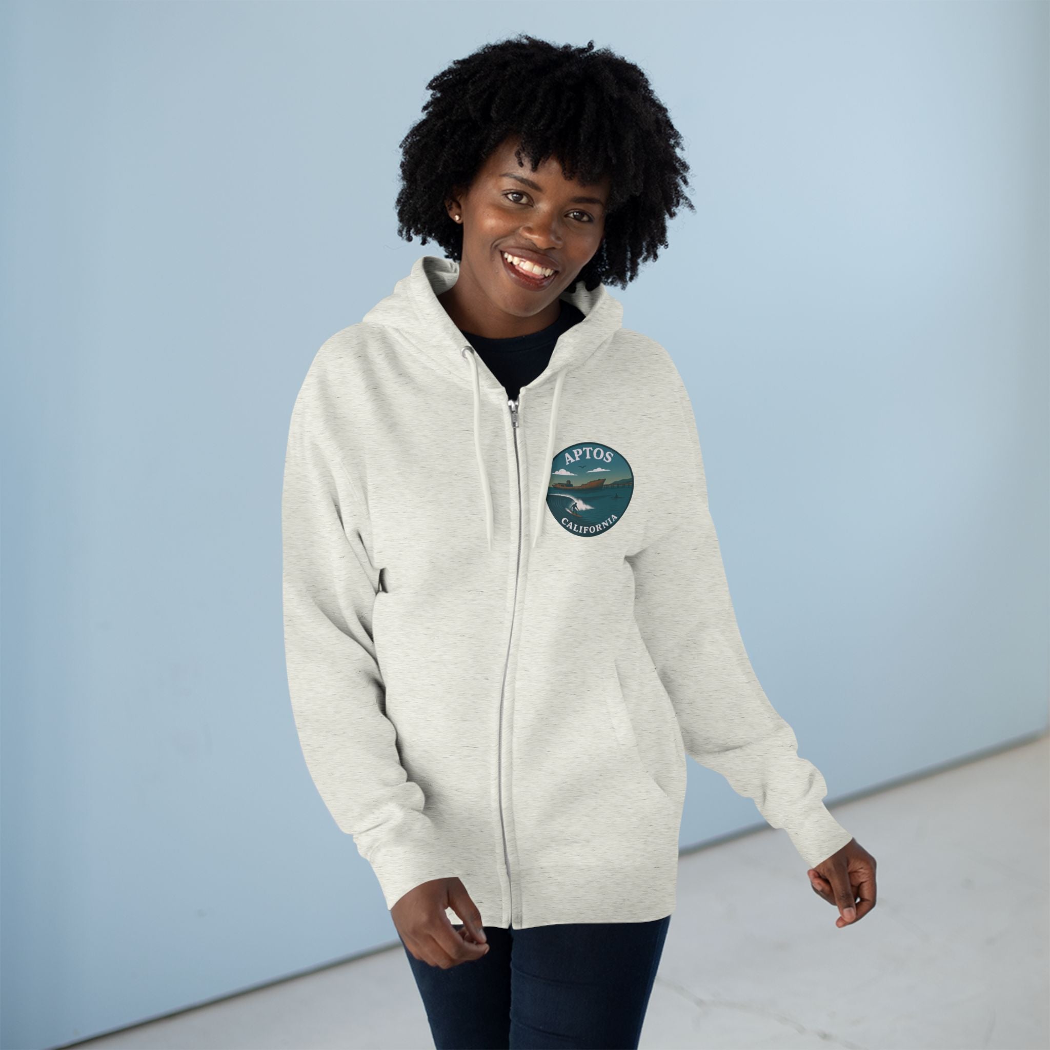 Aptos California Classic Unisex - Zip Cotton Blend Fleece Hoodie