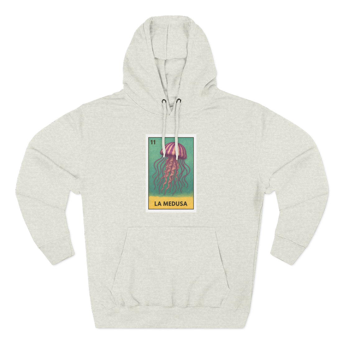 Sea Jelly Lotería Unisex - Pull-Over Cotton Blend Fleece Hoodie (La Medusa)
