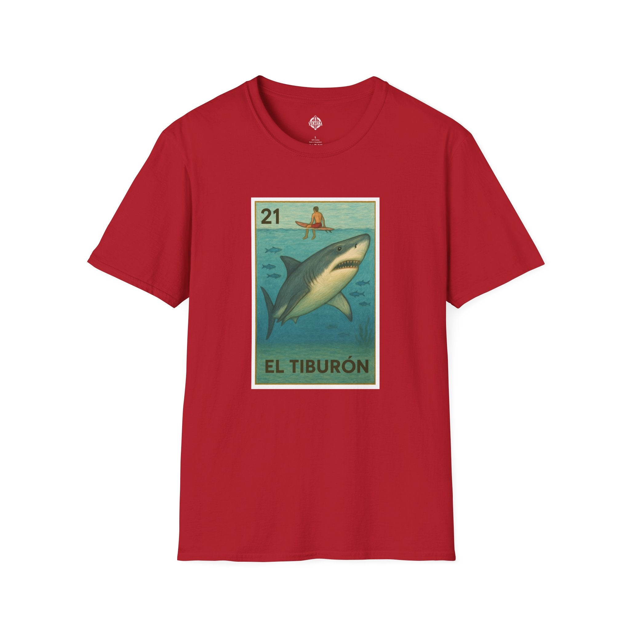 Shark Lotería cotton t-shirt image 16