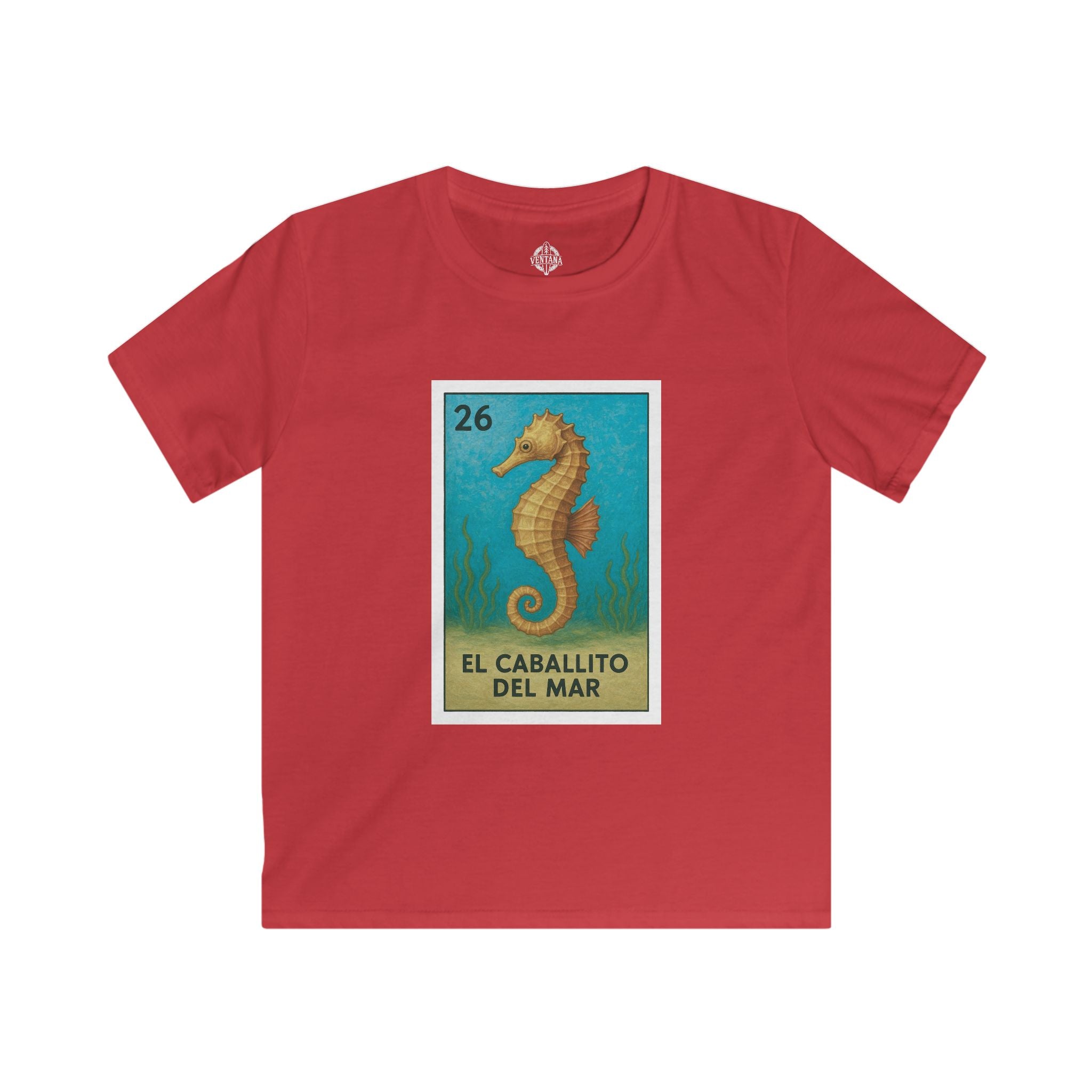 Seahorse Lotería kids soft style t-shirt image 12