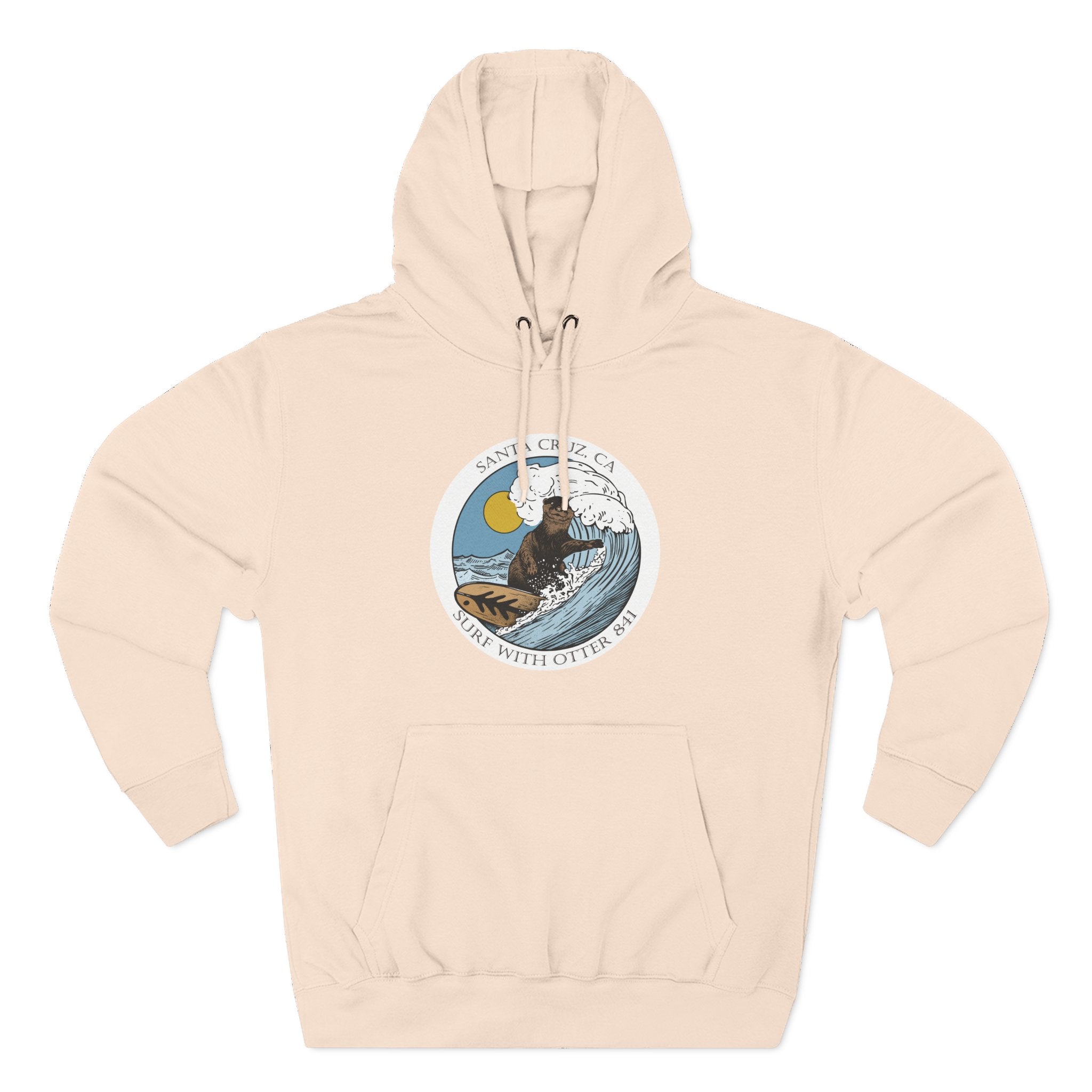 Surf with Otter 841 by Thiago Bianchini fleece hoodie image 7