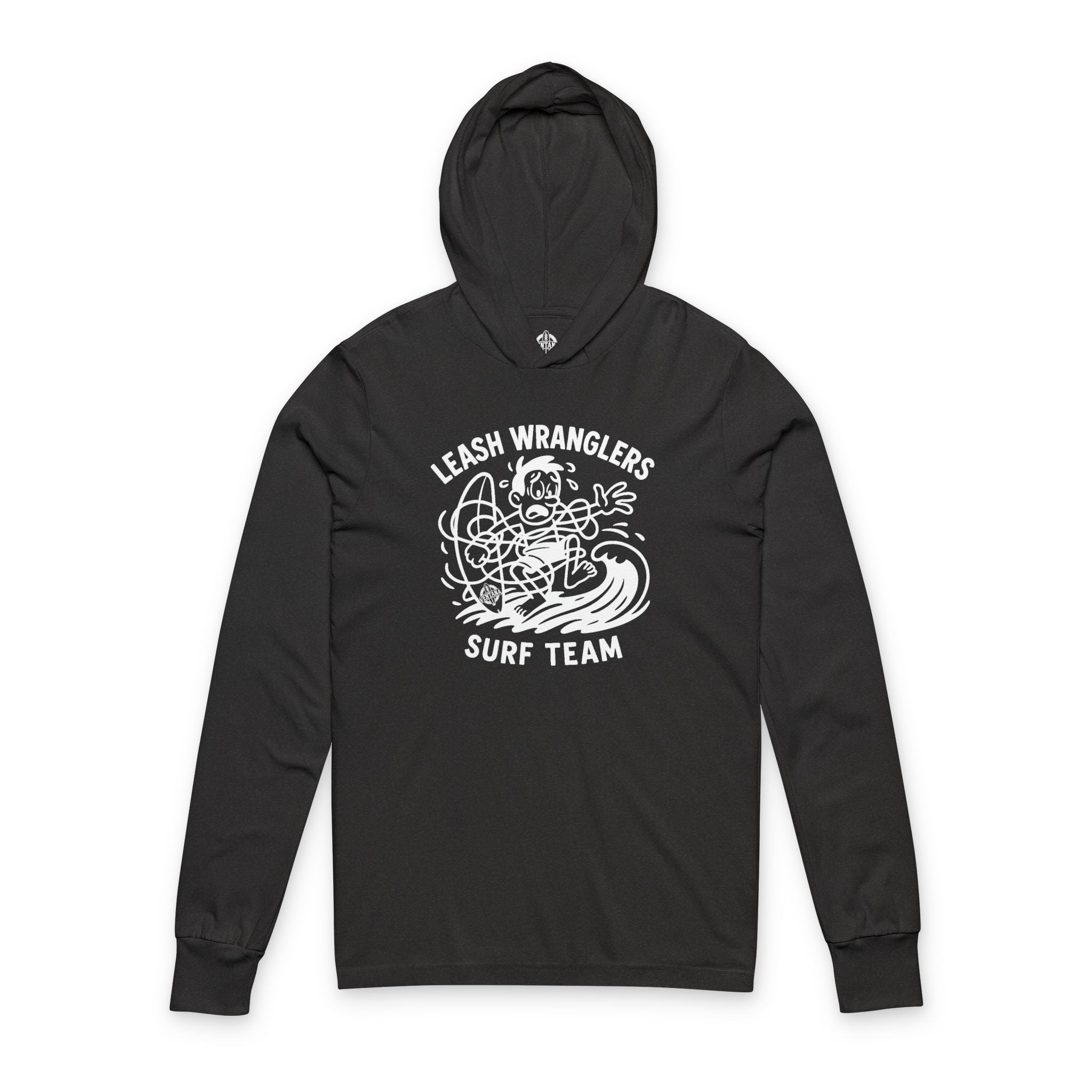 Leash Wranglers Surf Team cotton hooded long sleeve t-shirt image 5