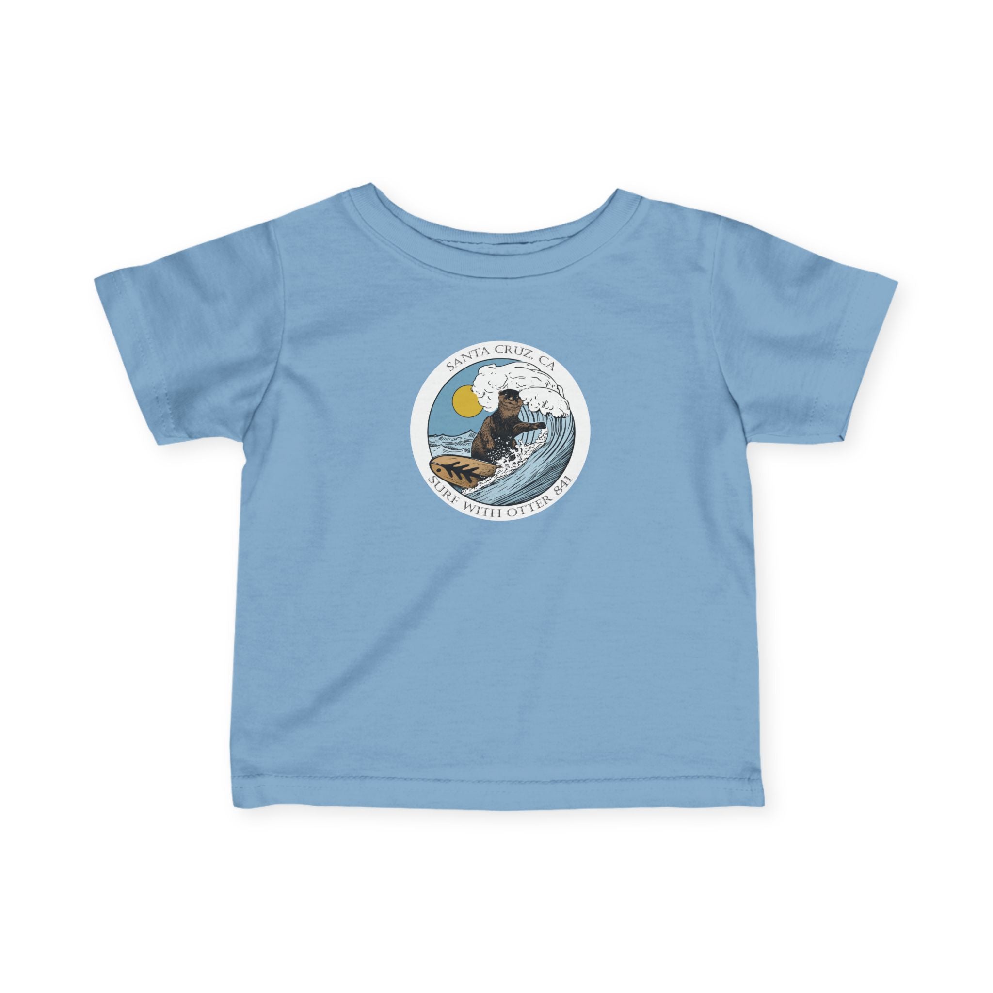 Surf with Otter 841 by Thiago Bianchini infant cotton t-shirt image 1