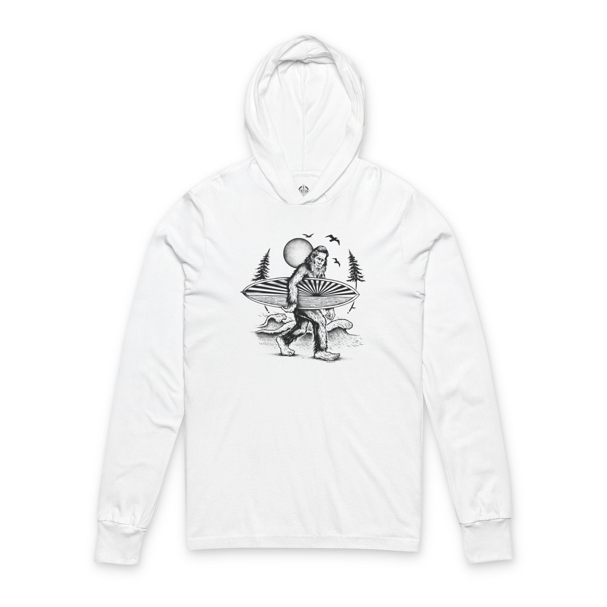 Ventana Surfsquatch by Thiago Bianchini cotton hooded long sleeve t-shirt image 3