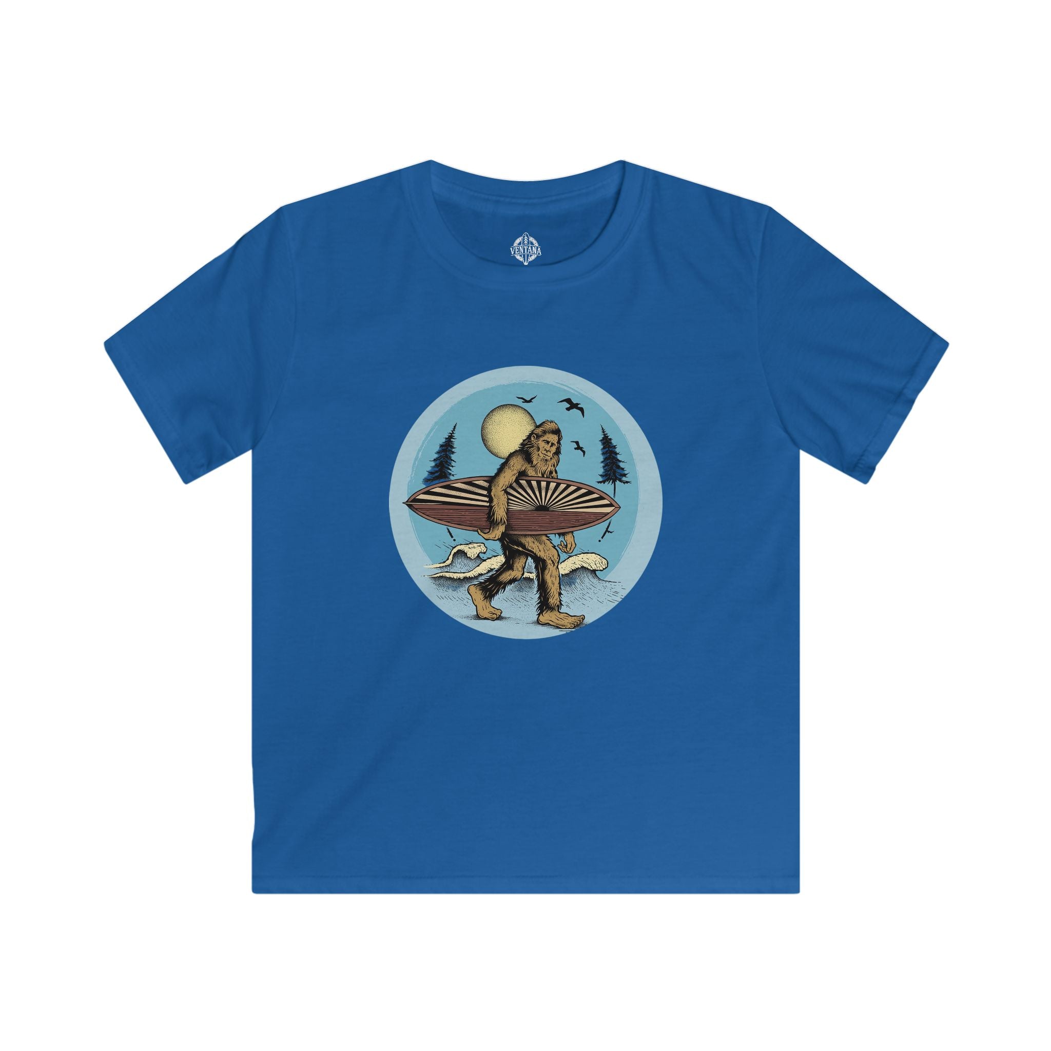 Ventana Surfsquatch by Thiago Bianchini kids soft style t-shirt image 10