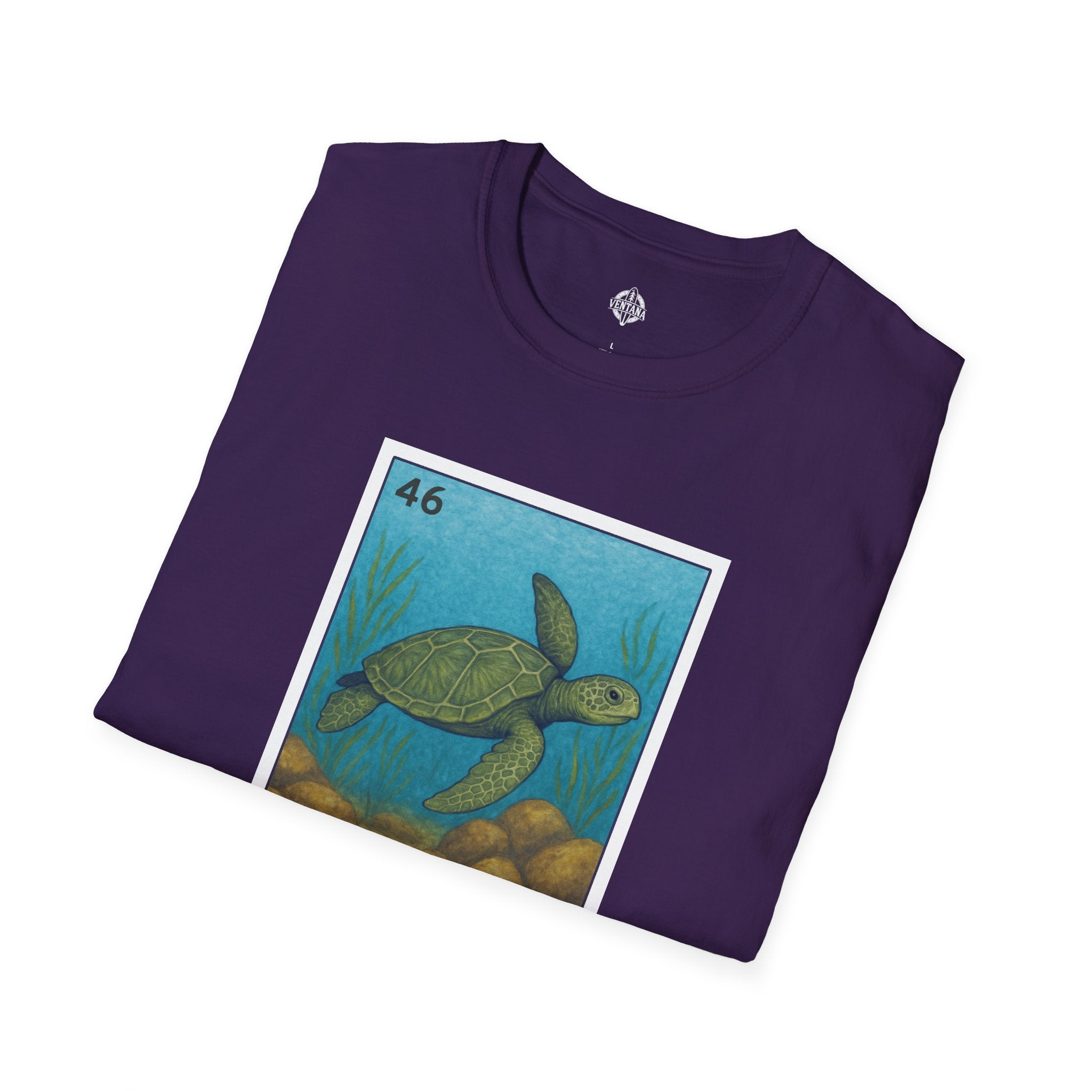 Turtle Lotería Unisex - Soft Style U.S. Cotton T-Shirt (La Tortuga)