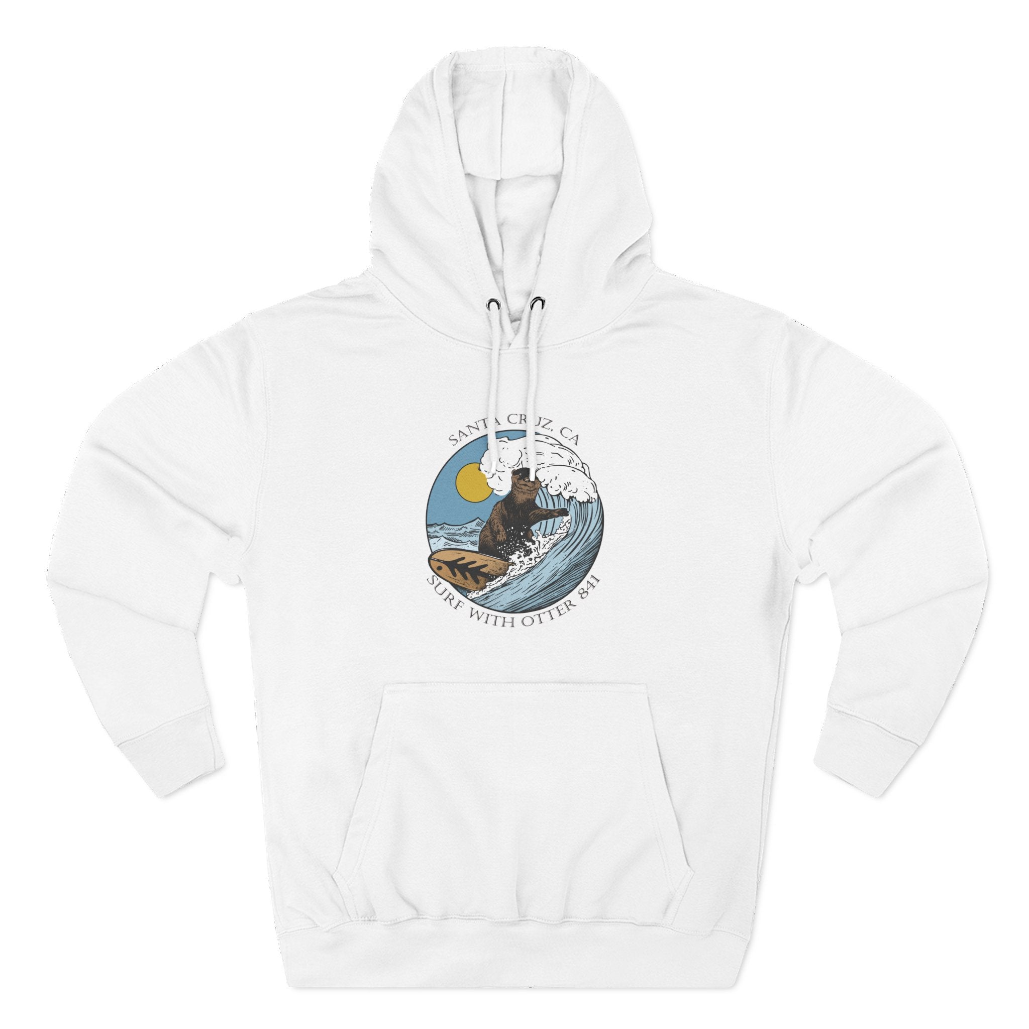 Surf with Otter 841 by Thiago Bianchini fleece hoodie image 3