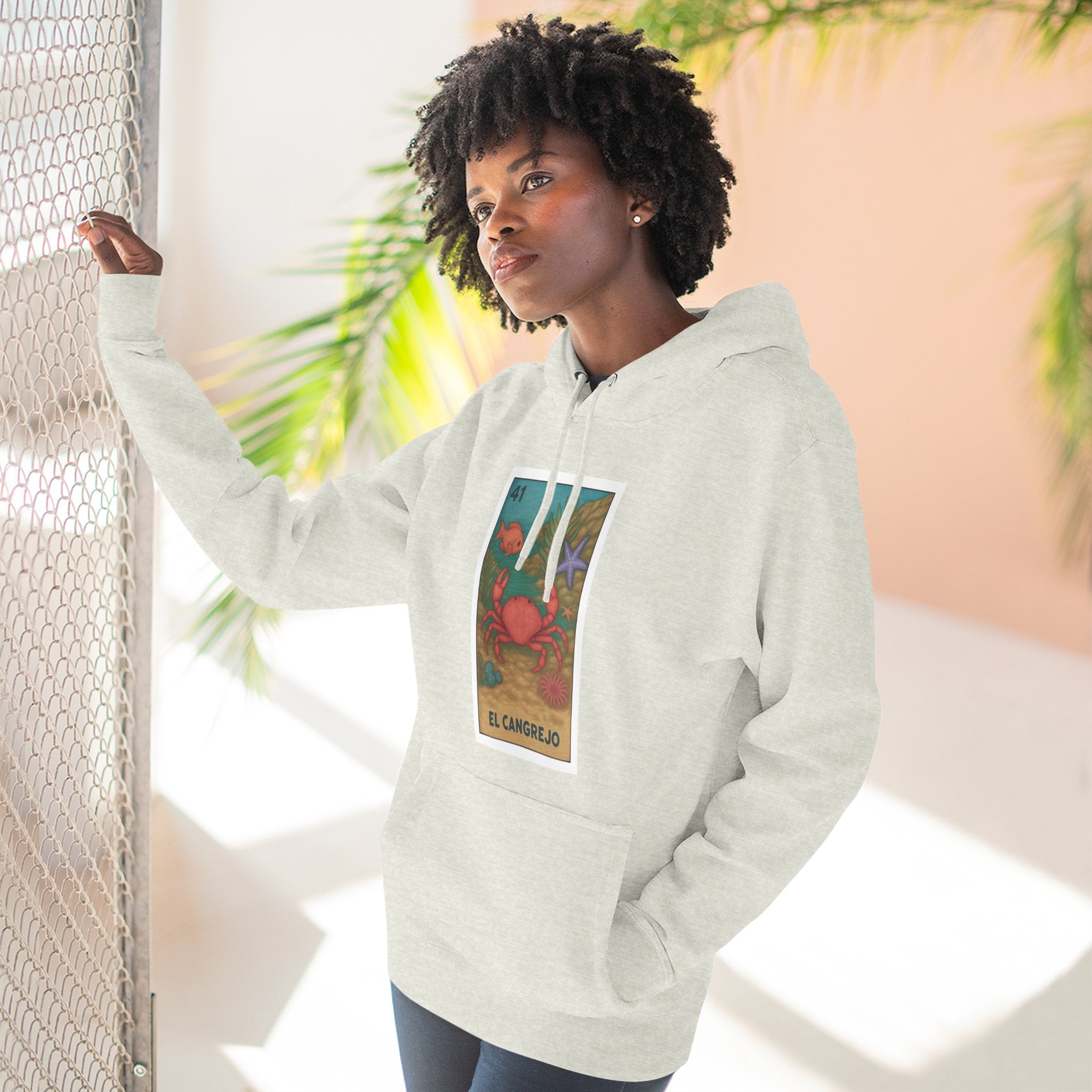 Crab Lotería Fleece Hoodie