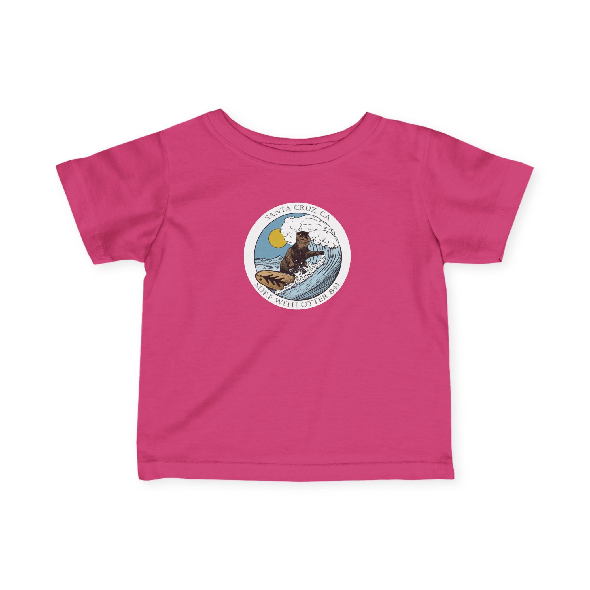 Surf with Otter 841 by Thiago Bianchini infant cotton t-shirt image 15