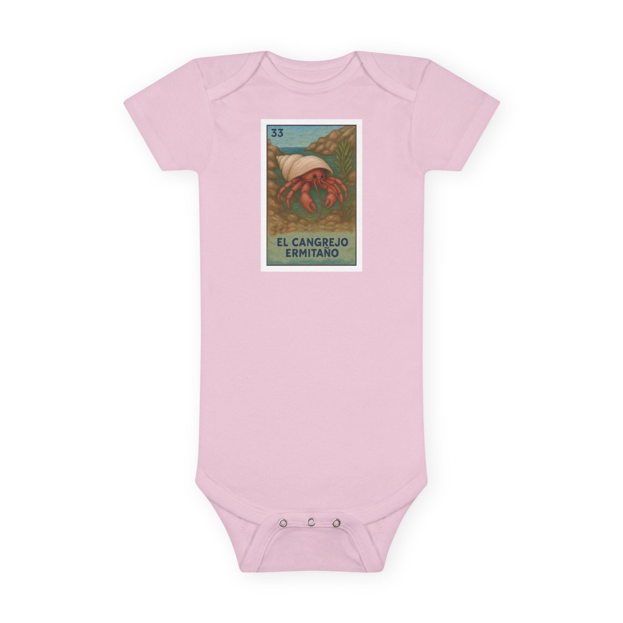 Hermit Crab Lotería baby cotton onesie image 2