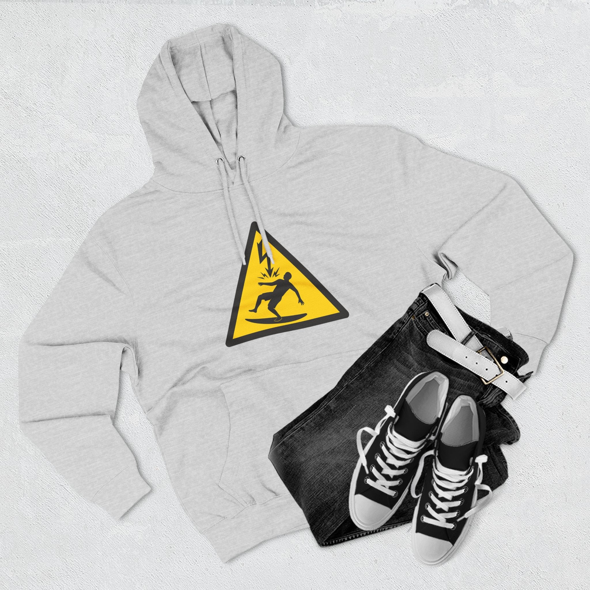Electric Surfer Unisex - Pull-Over Cotton Blend Fleece Hoodie