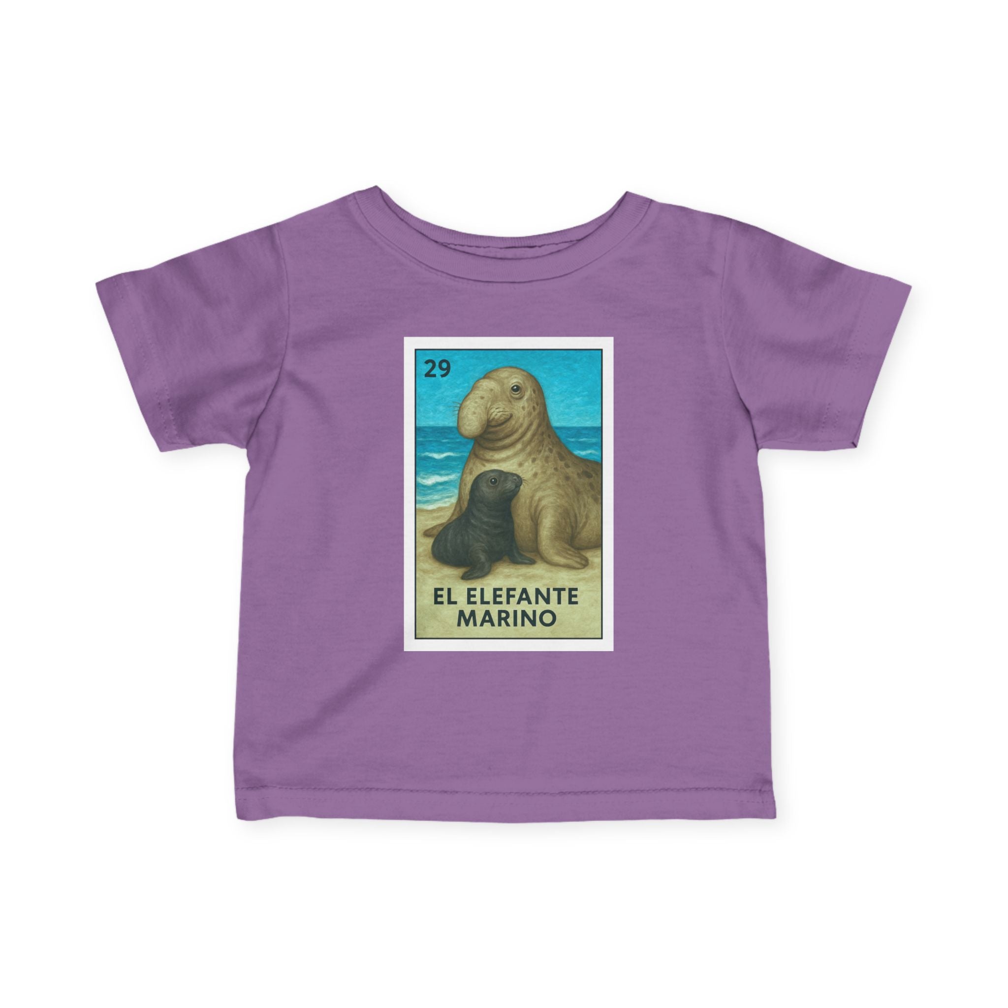 Elephant Seal Lotería infant cotton t-shirt image 15
