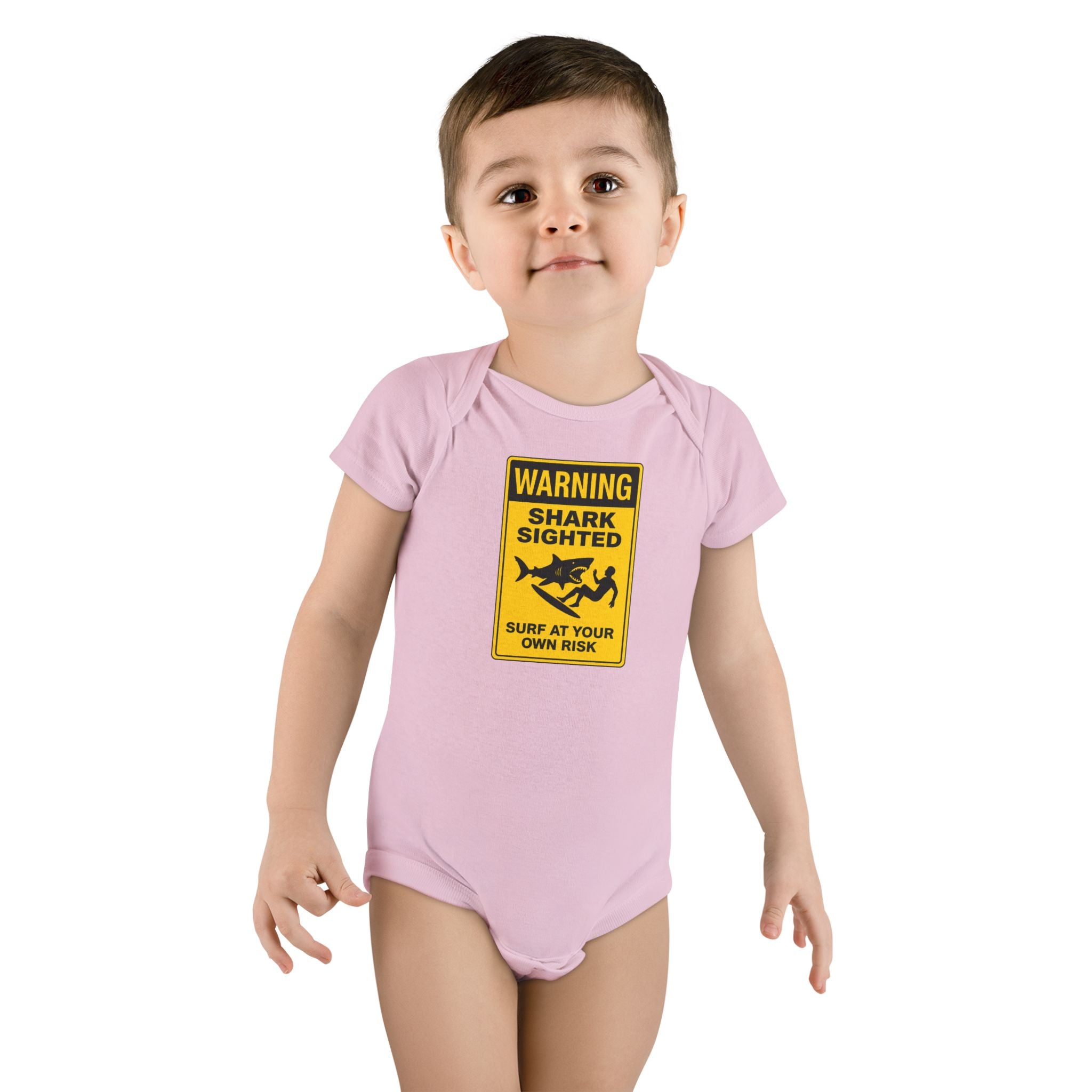 Shark Sighted baby cotton onesie image 15