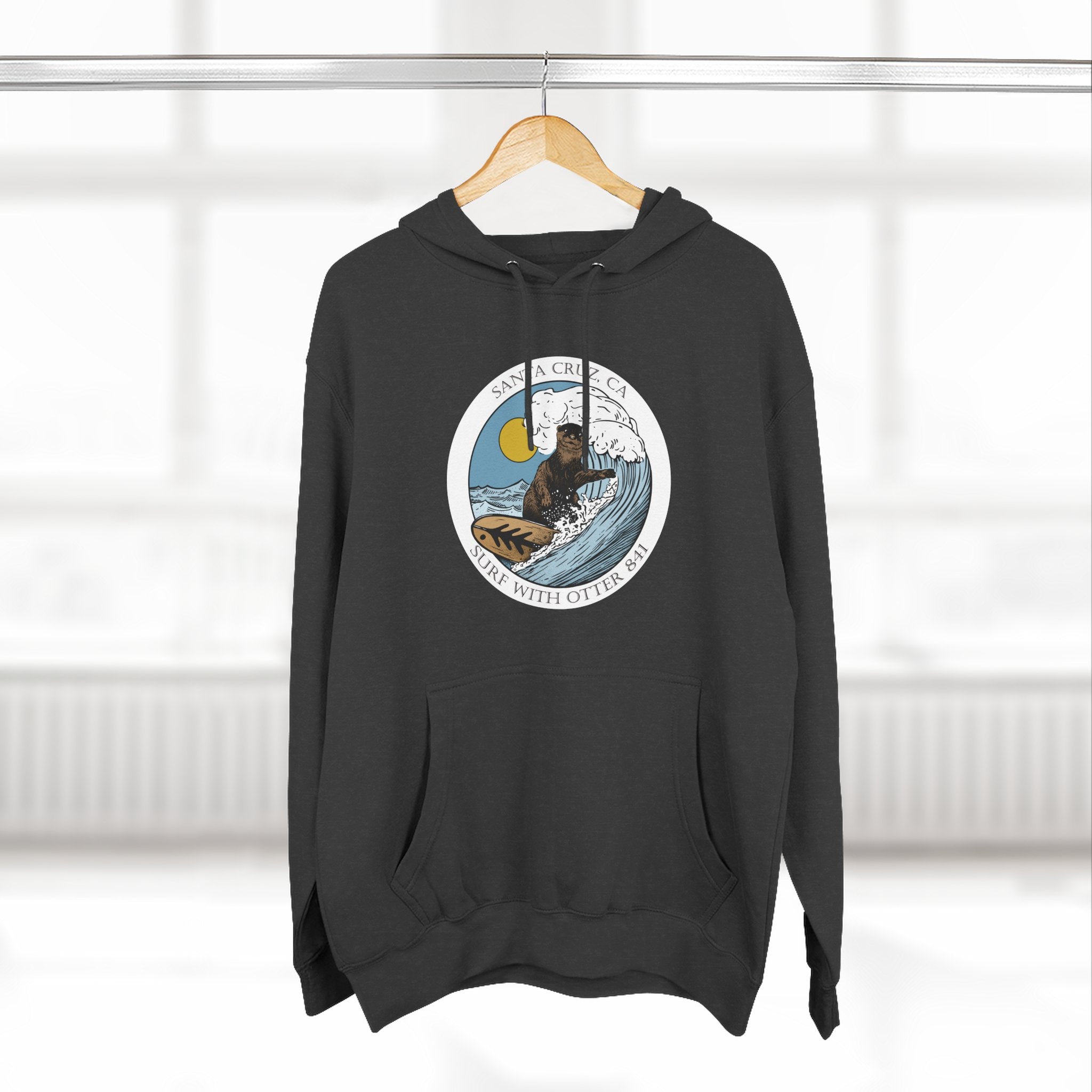 Surf with Otter 841 Fleece Hoodie