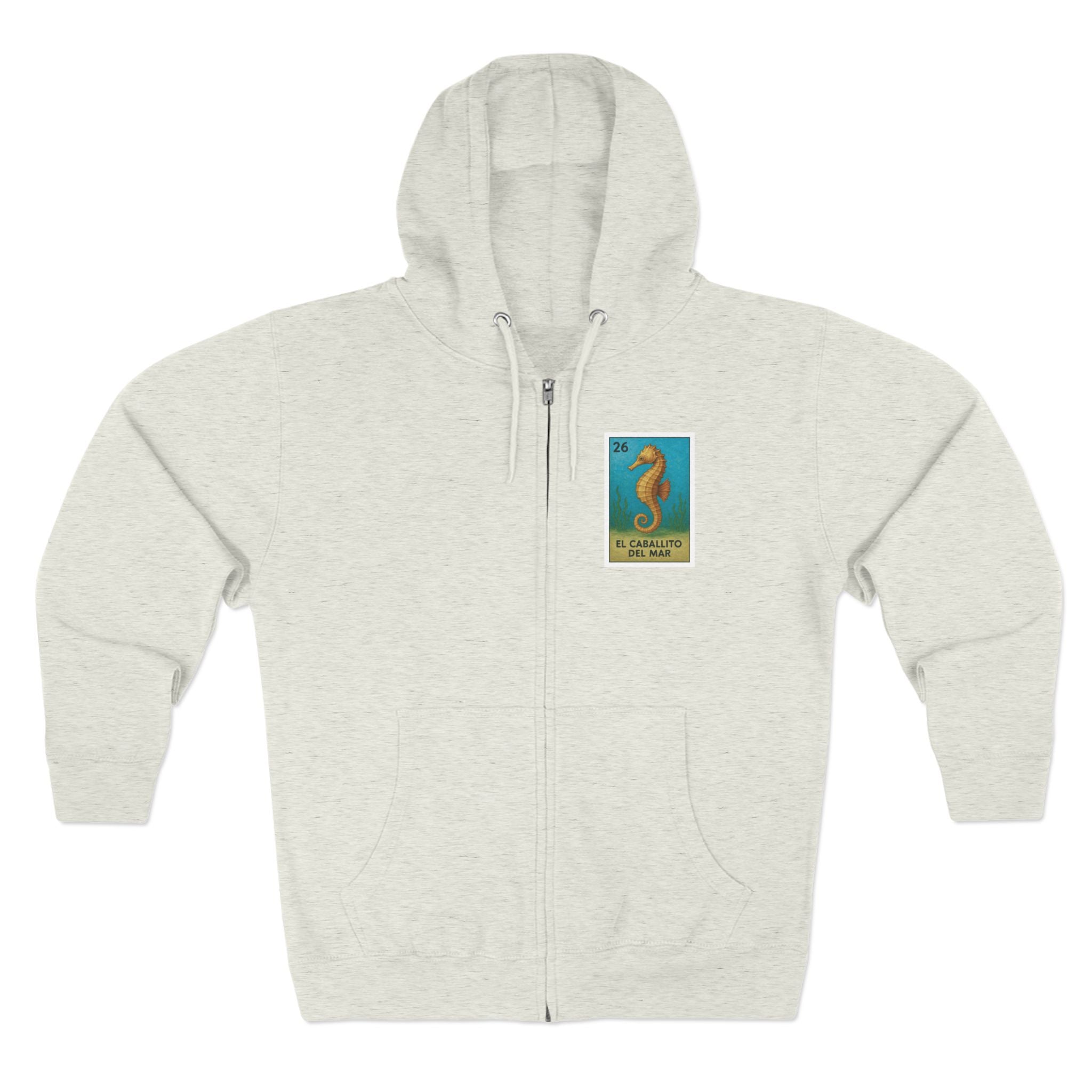 Seahorse Lotería zip fleece hoodie image 2